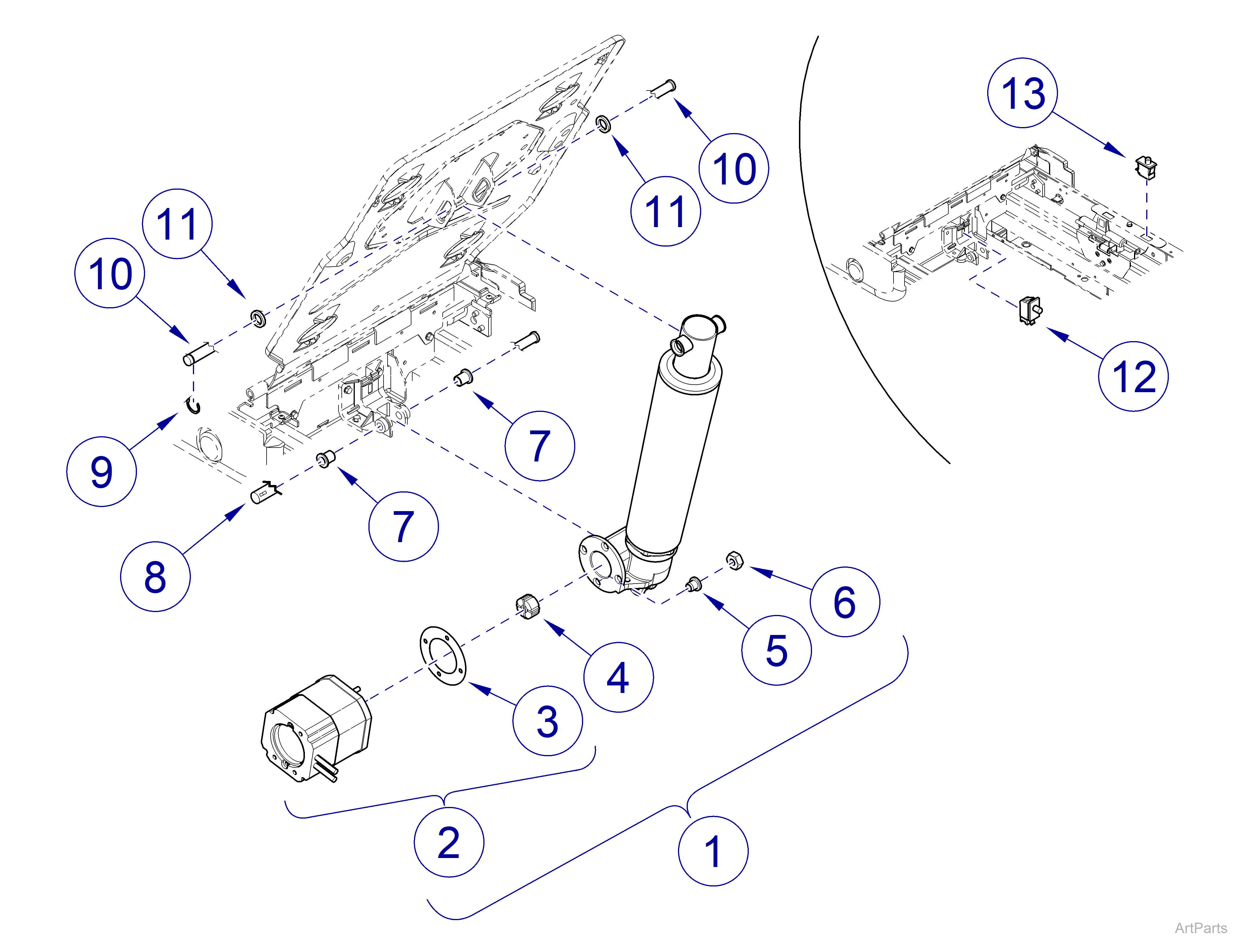 626 Chair Back Actuator / Limit Switches