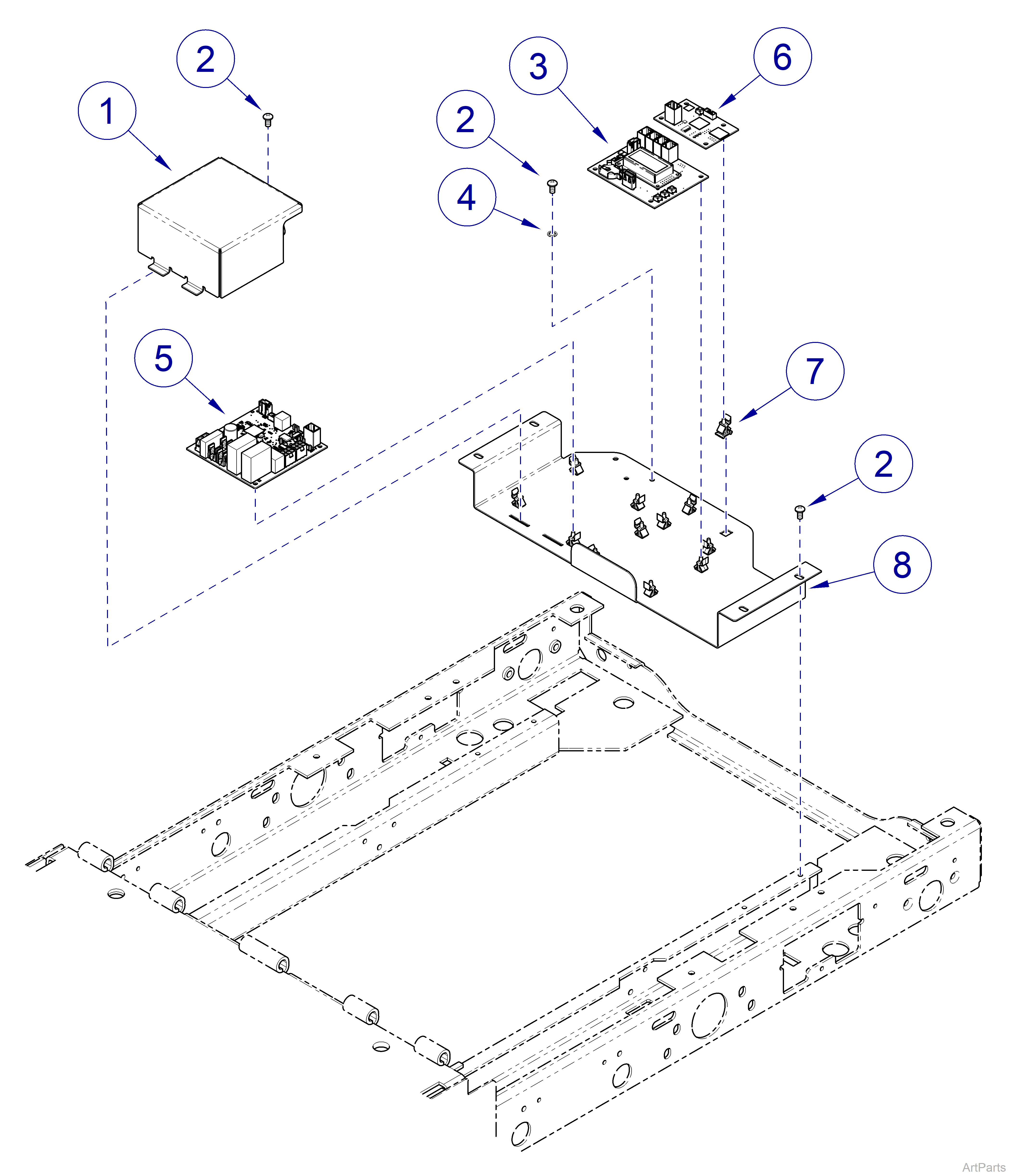 626 Chair Upperwrap PC Boards