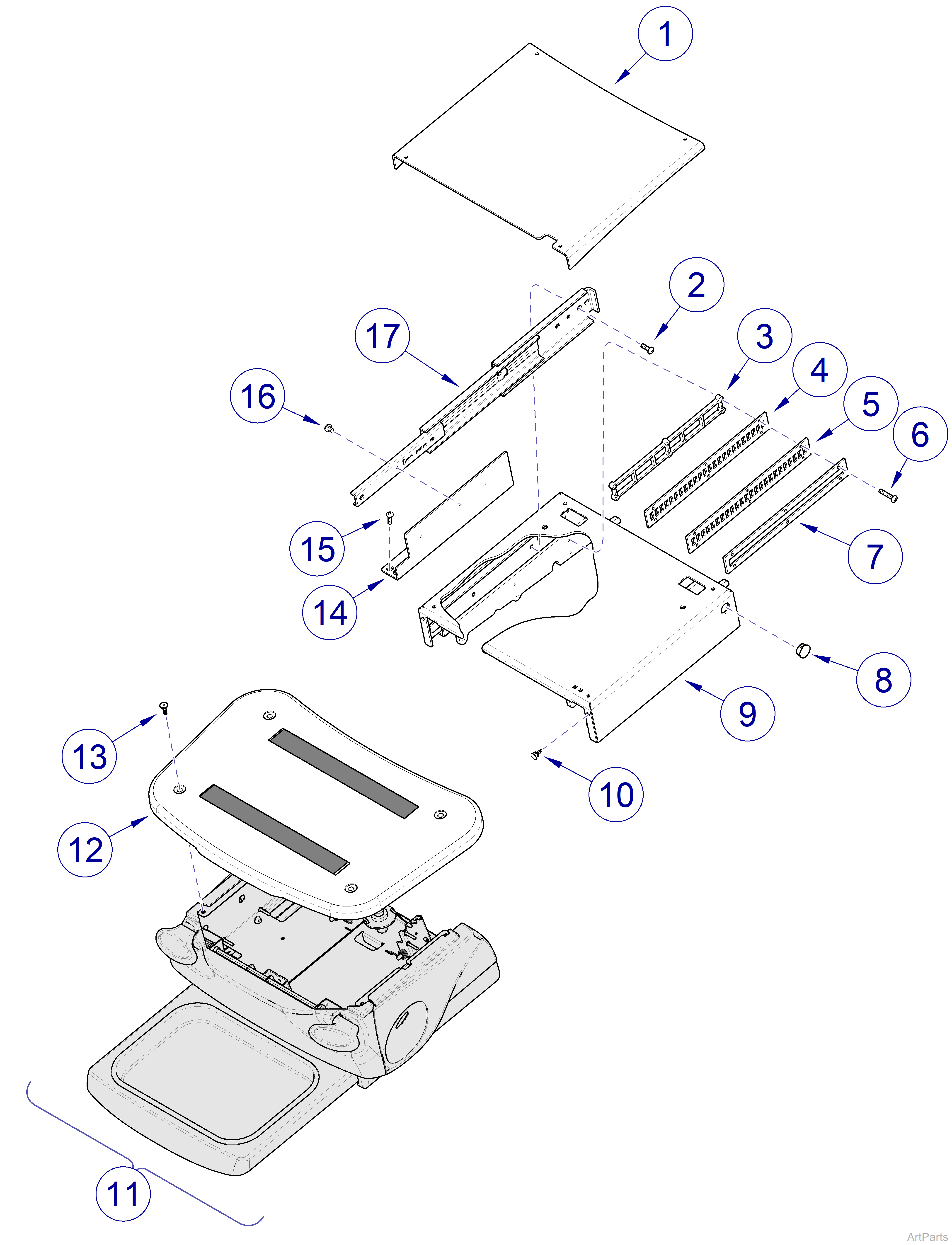 646 Chair Foot Extension Housing