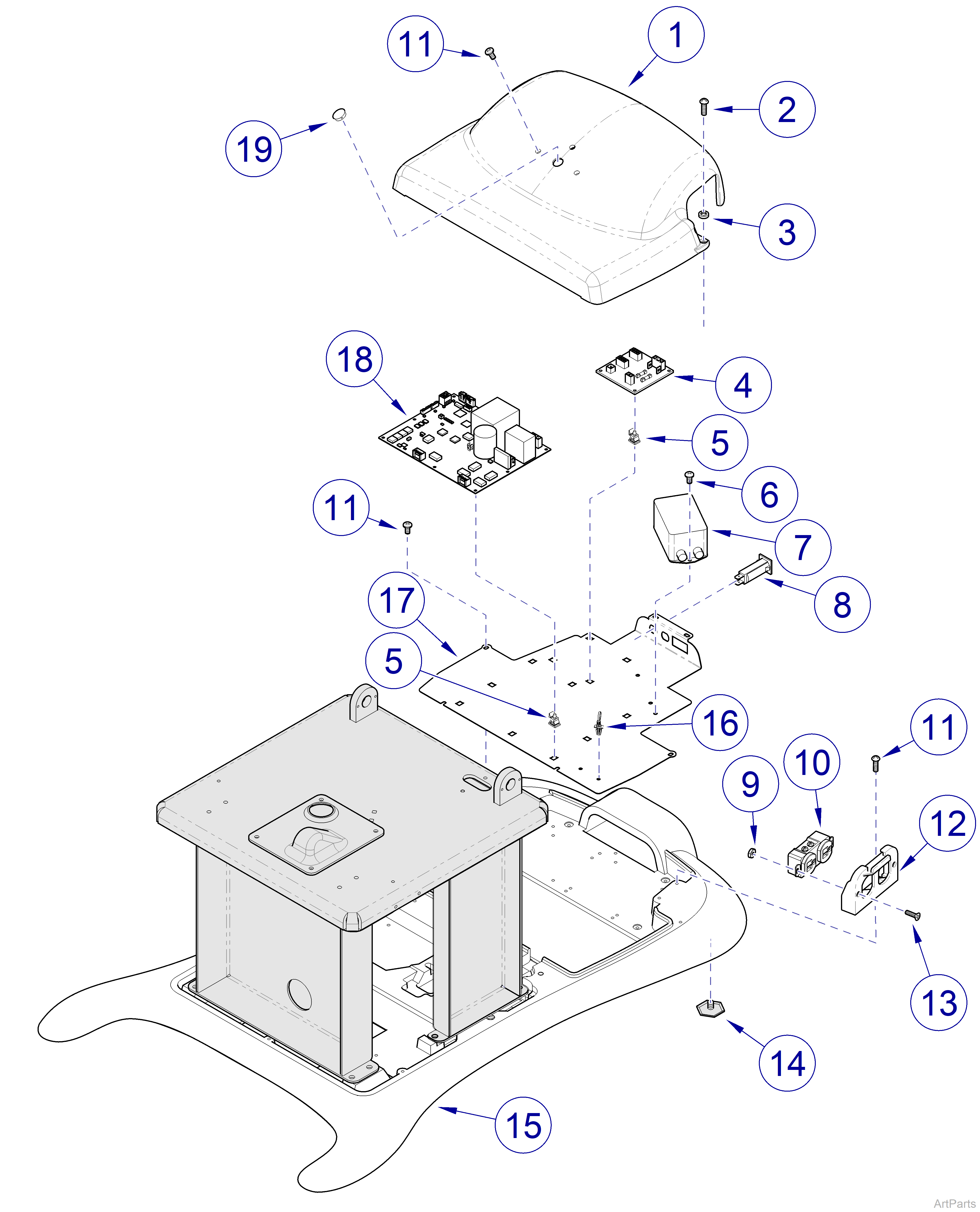 646 Chair Base Components