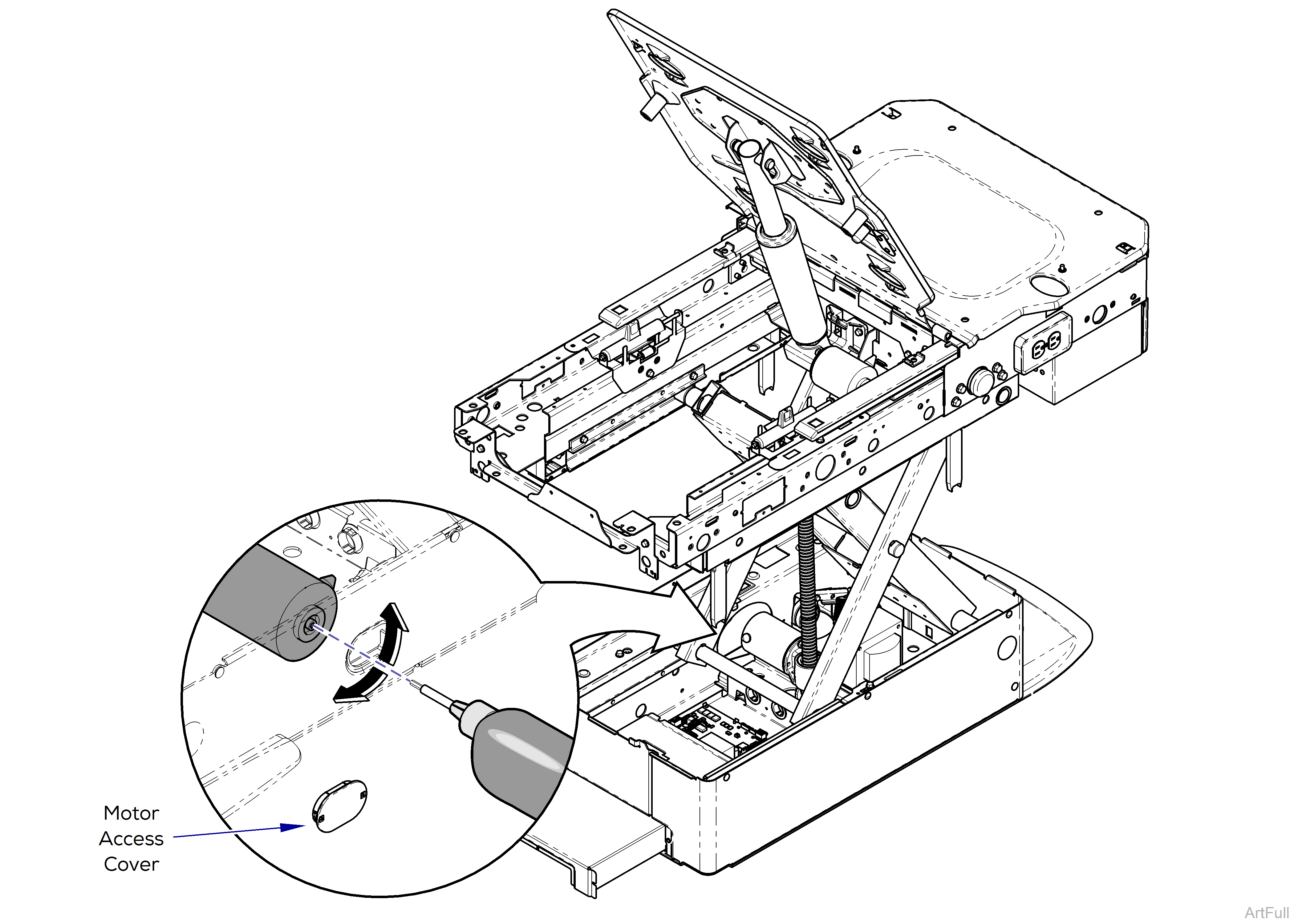 225 Exam Chair Alternative PC Board Access