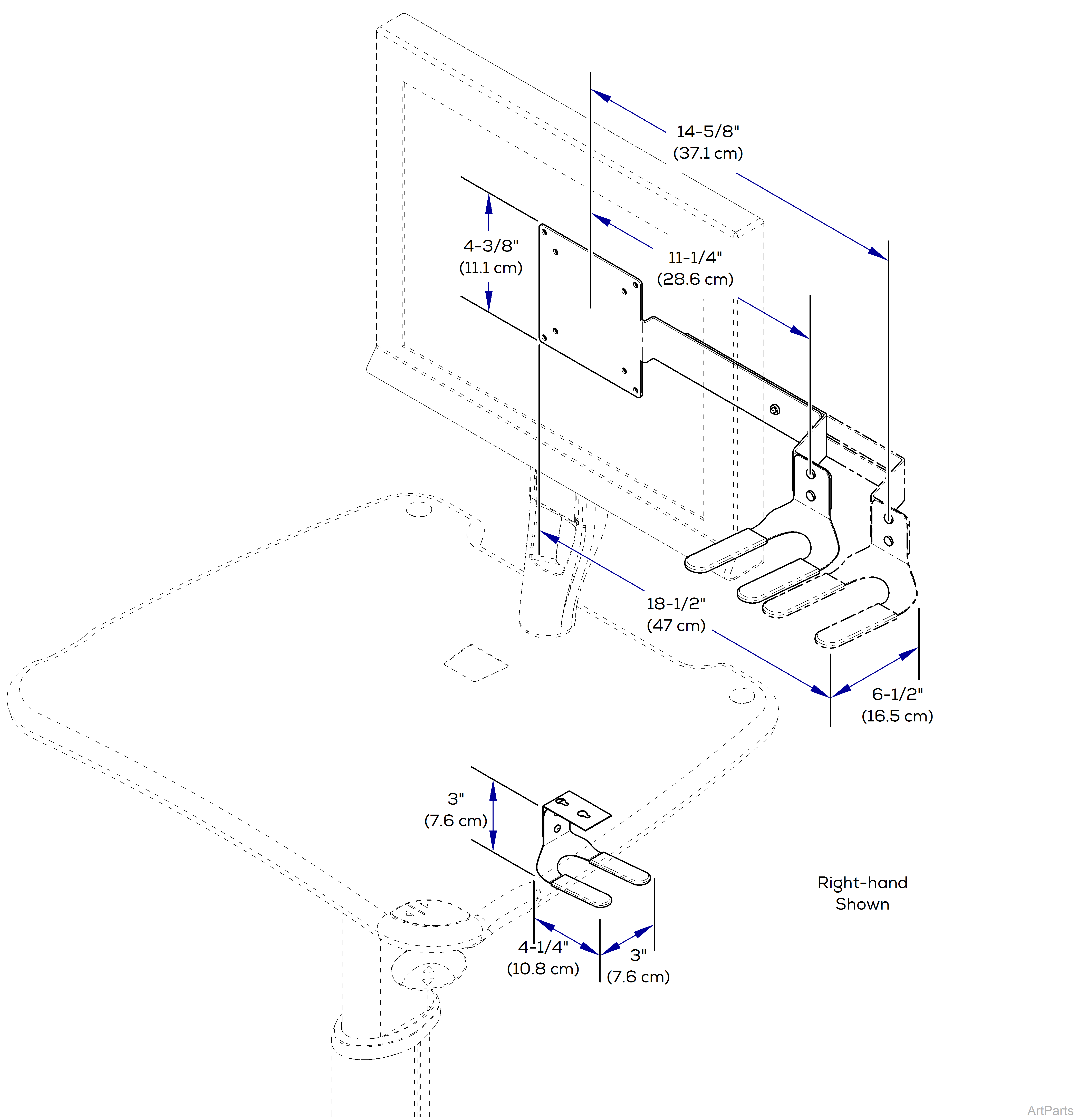 Worksurface Bar Code Holder [9A659001] Column Mounted Bar Code Holder [9A664001]
