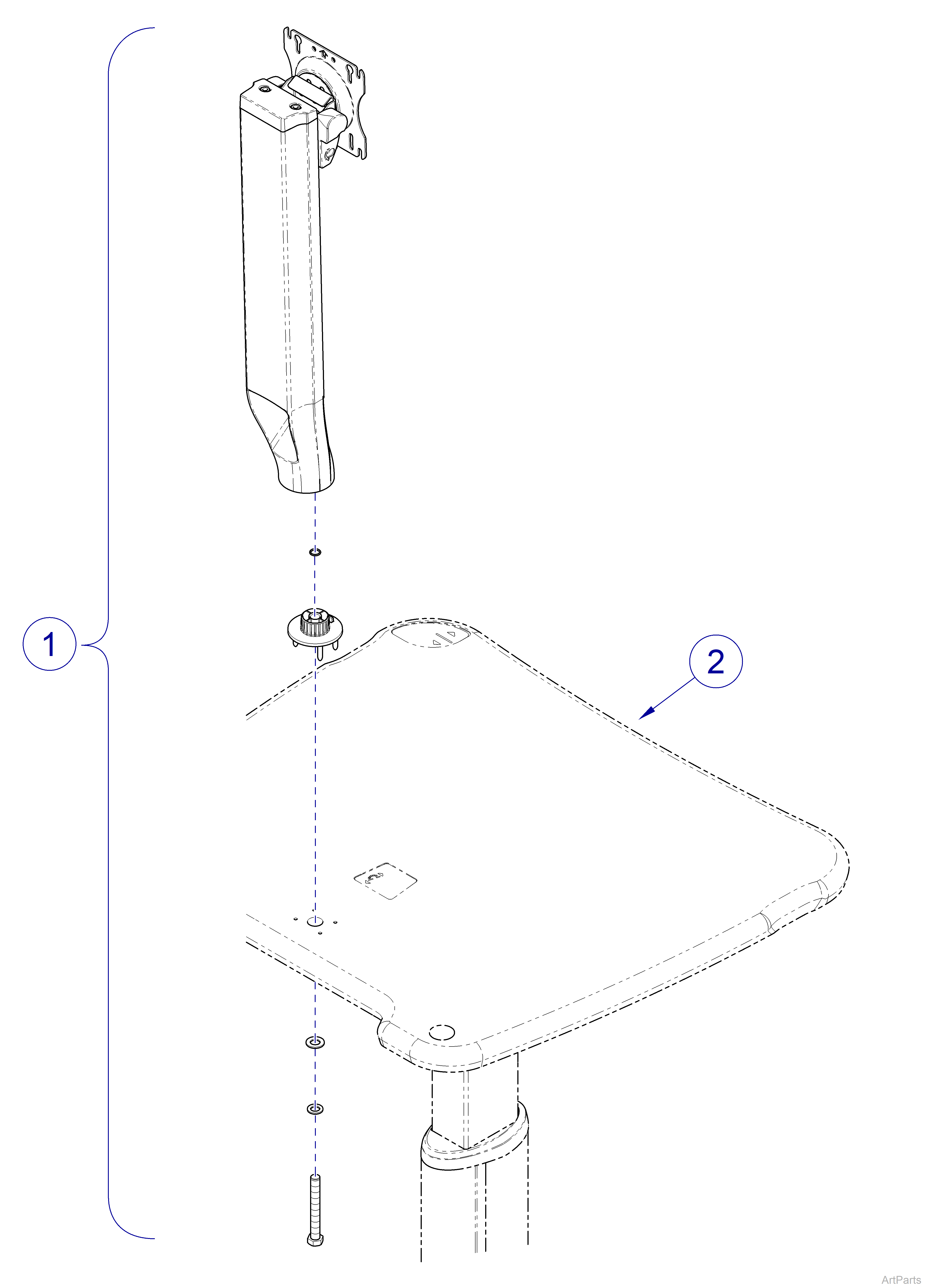 Midmark Workstation Display Column Bushing Kit