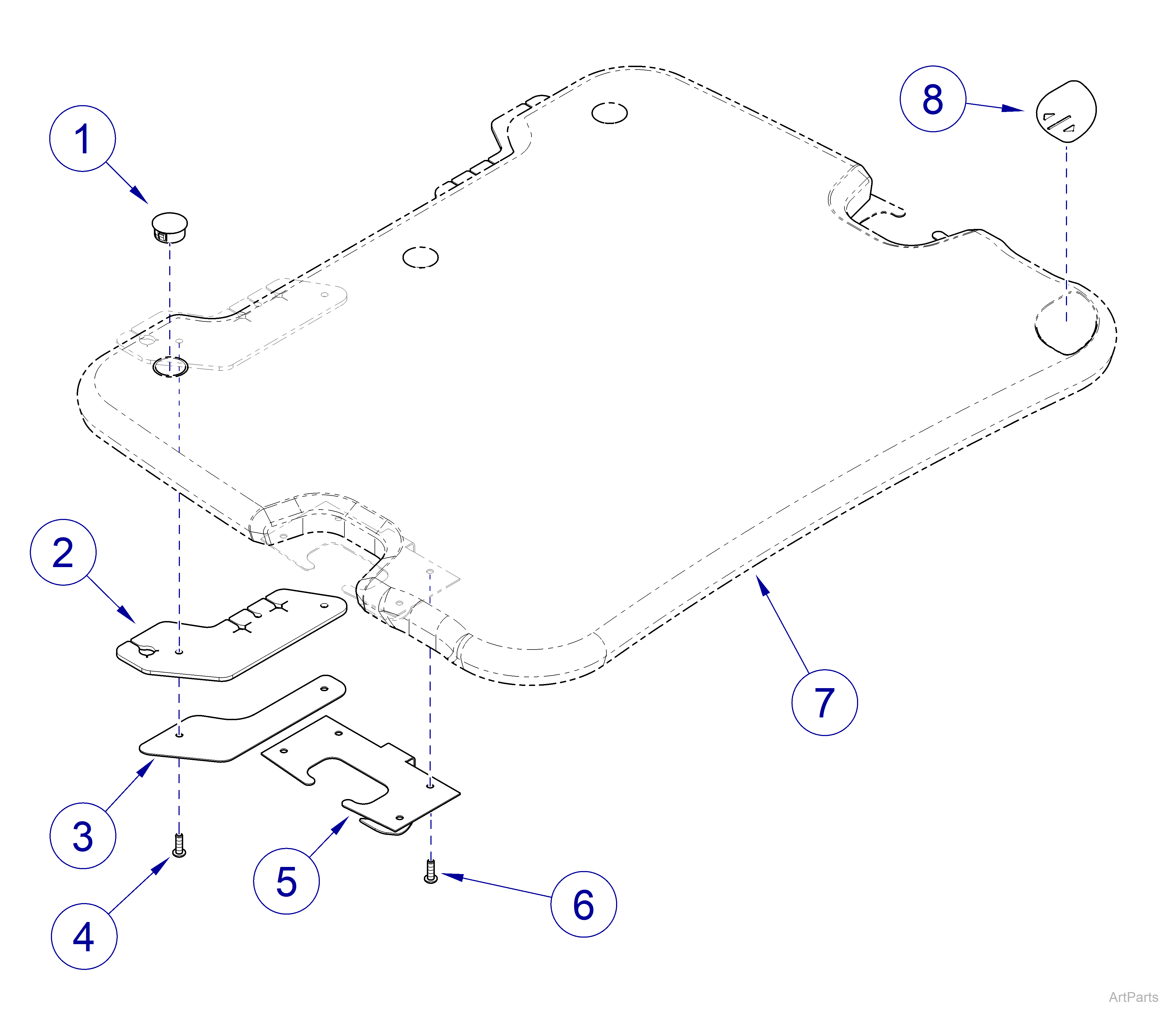 Midmark Workstation 6214 Worksurface Assembly