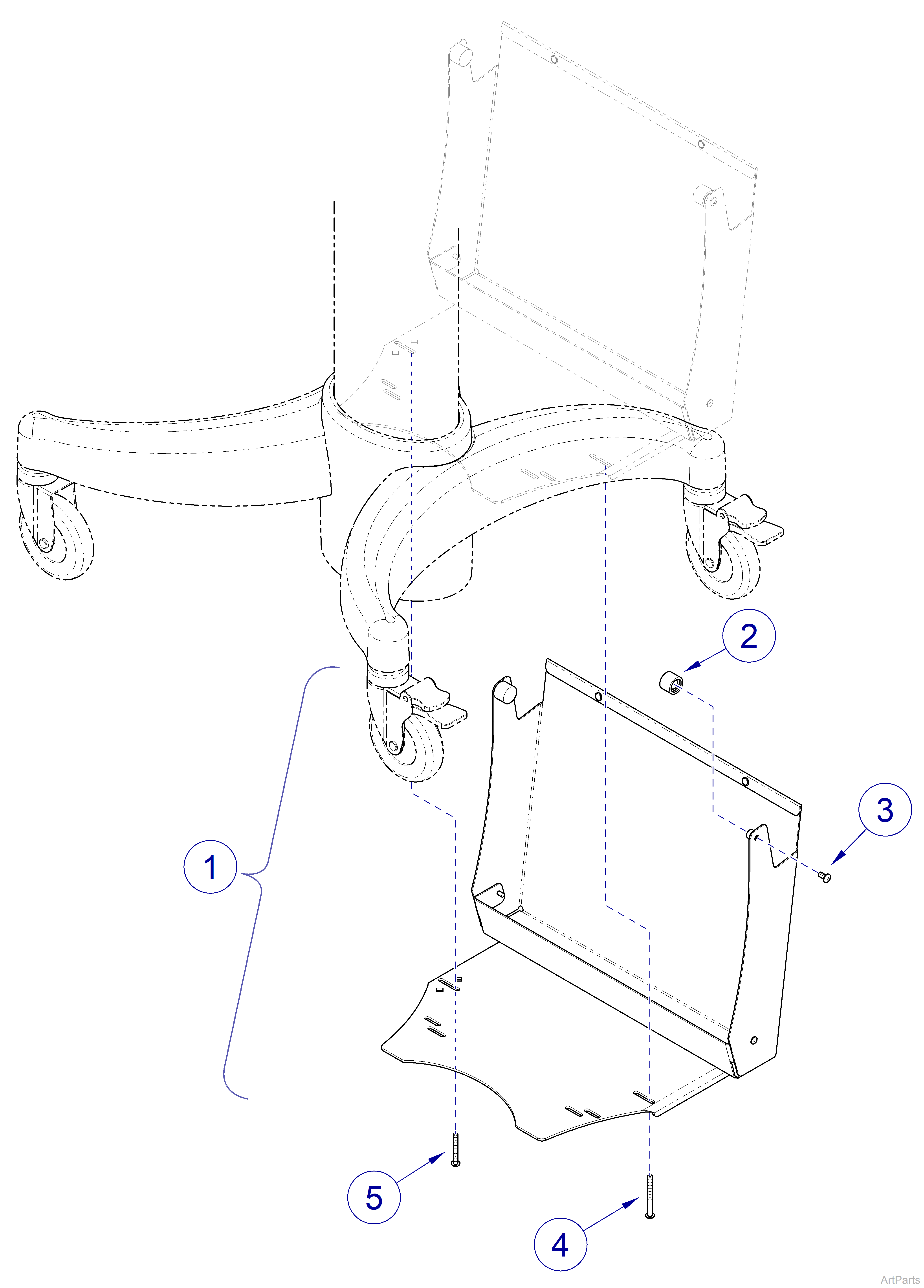 Midmark Workstation Scale Holder Assembly