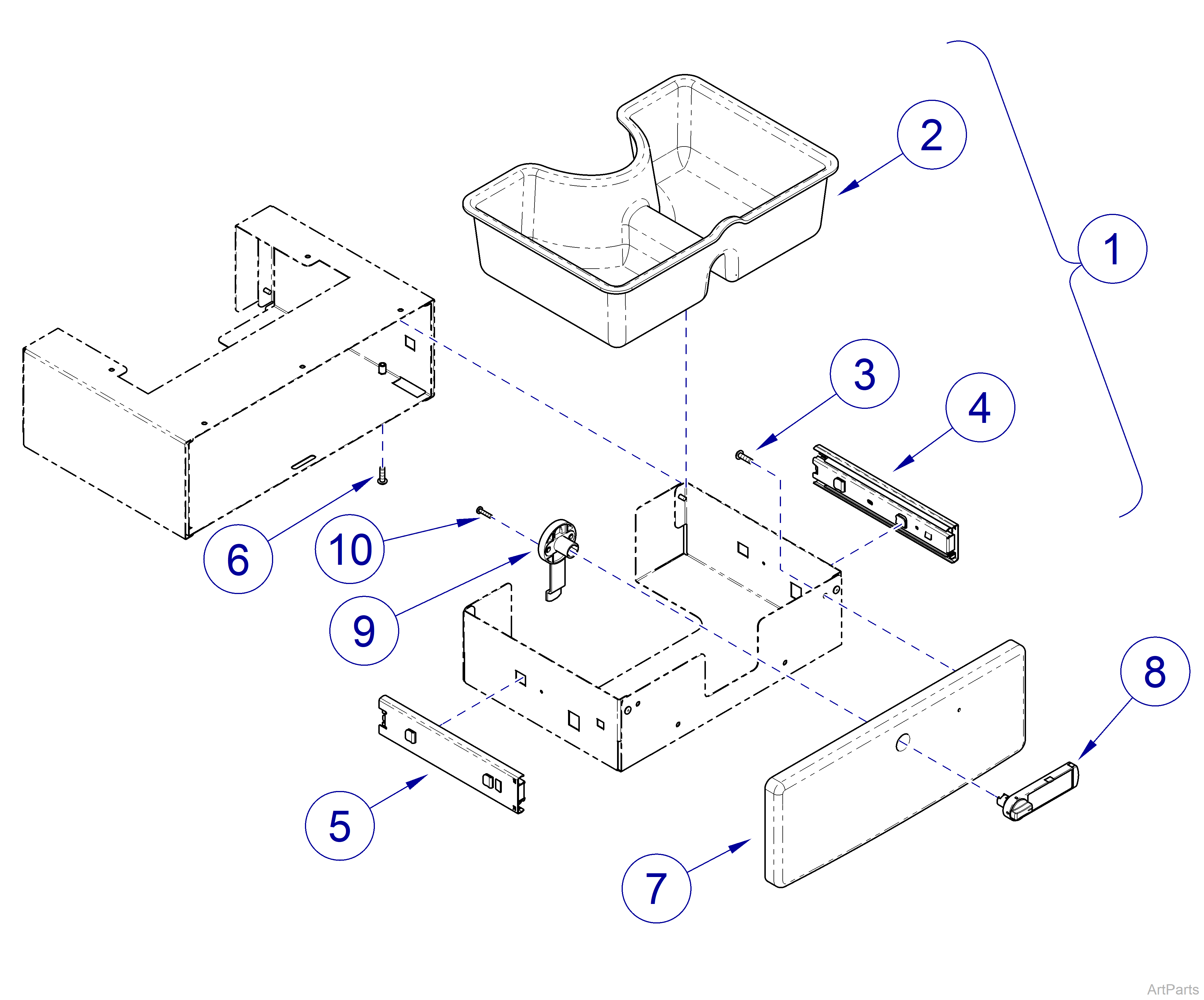 Midmark Workstation Drawer Assembly