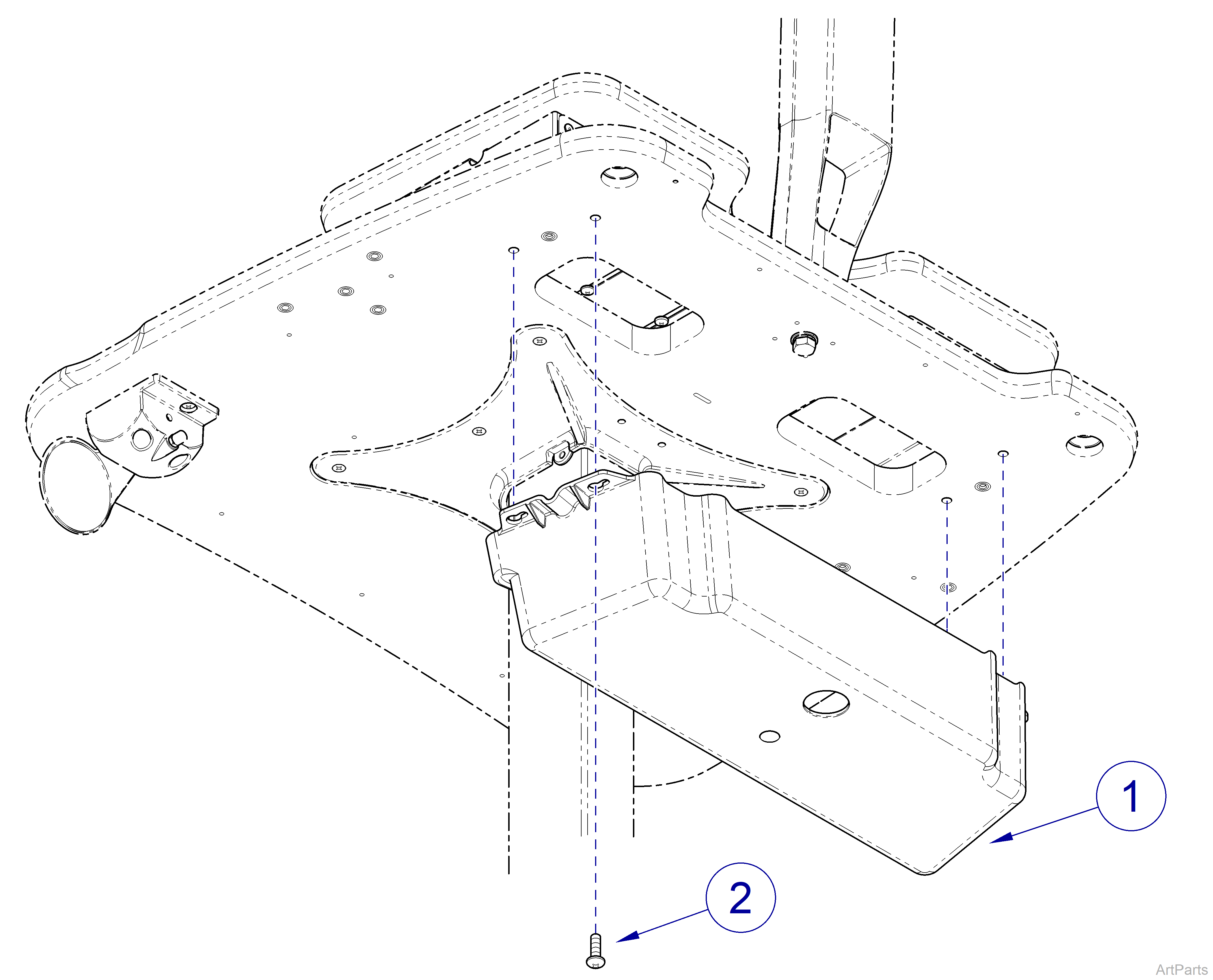 Midmark Workstation Cable Bin Assembly