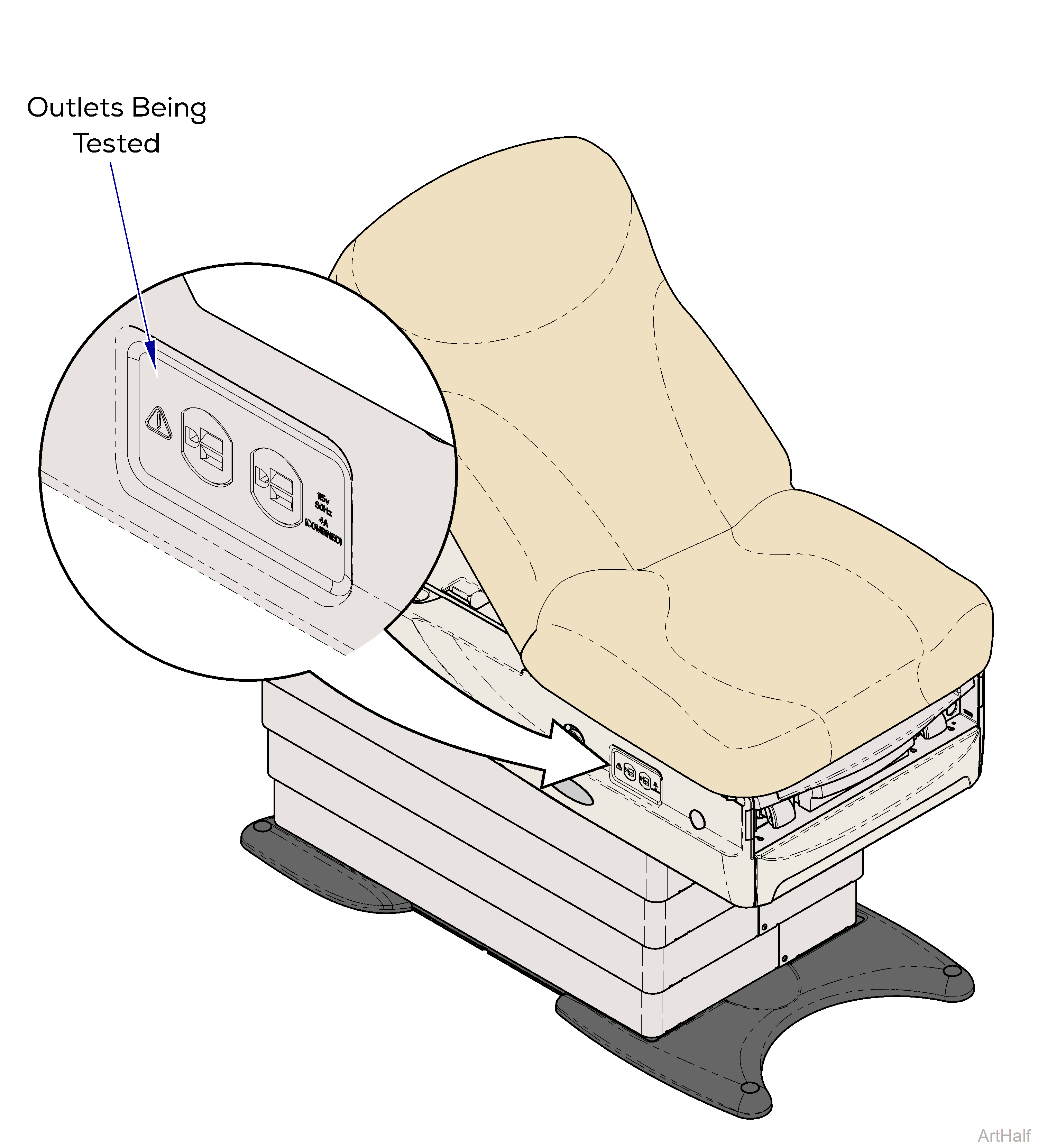 Barrier Free Hi-Low Exam Chair