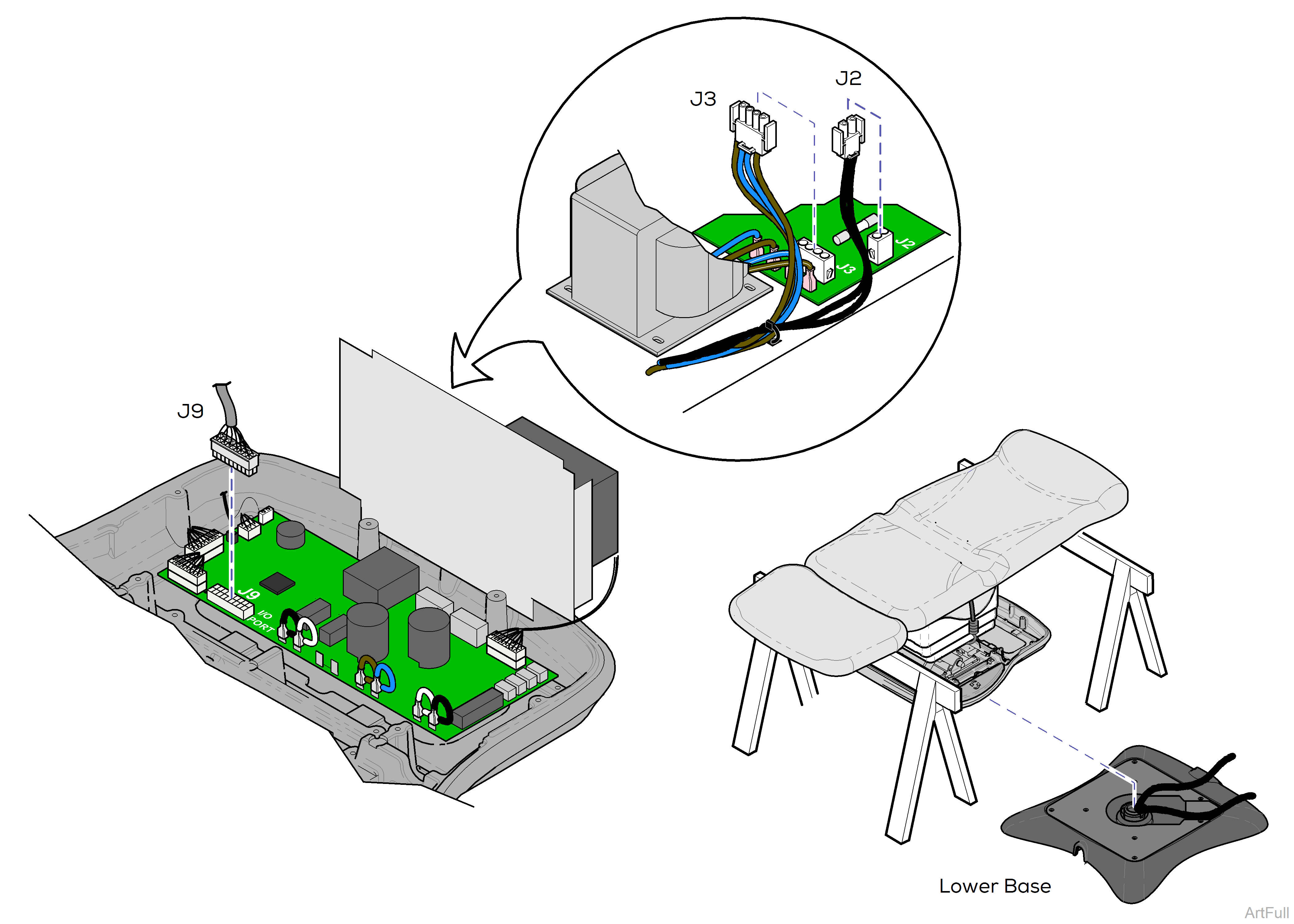 647 Chair Separating Upper & Lower Base Castings