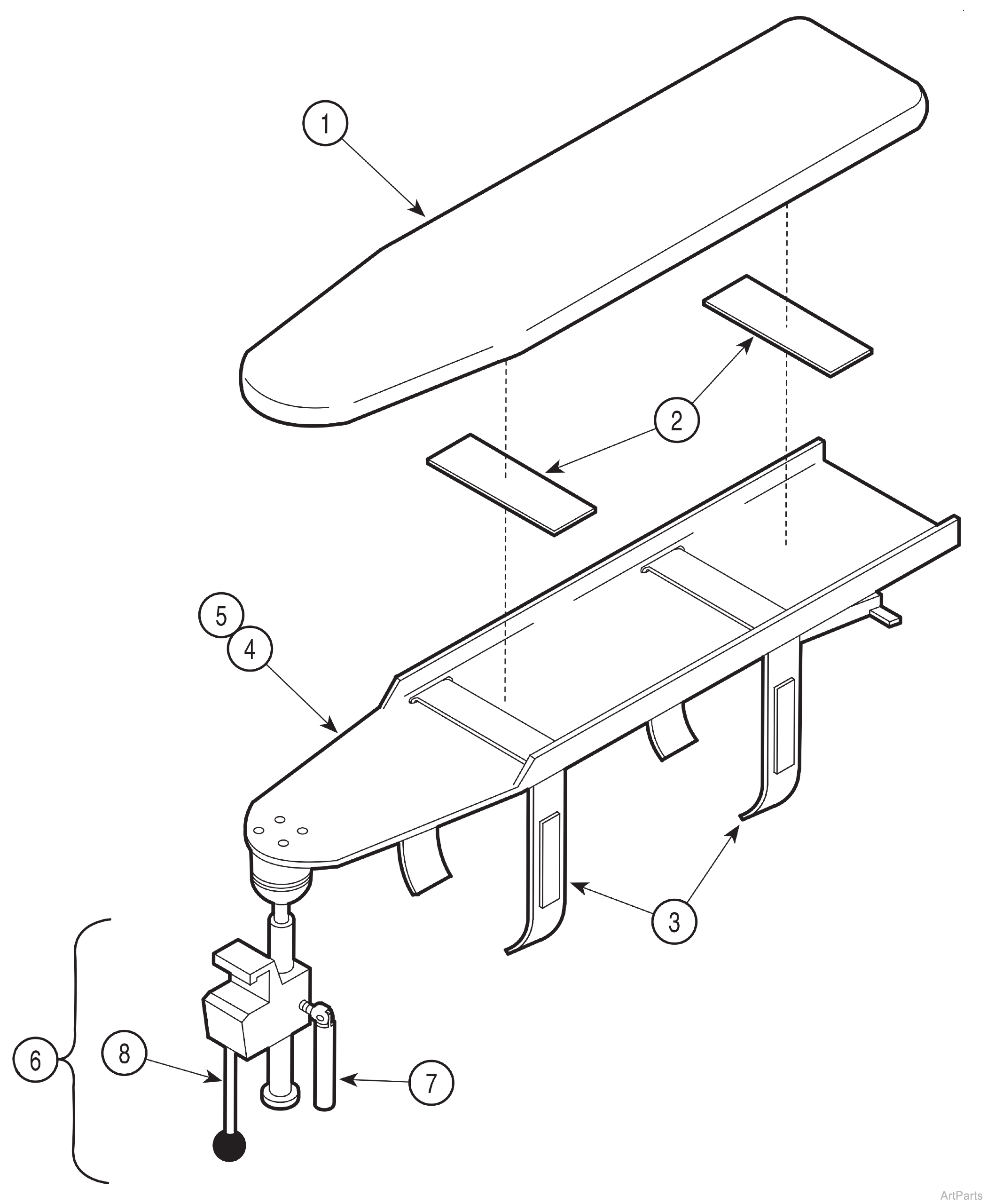 9A81001 ARTICULATING ARMBOARD