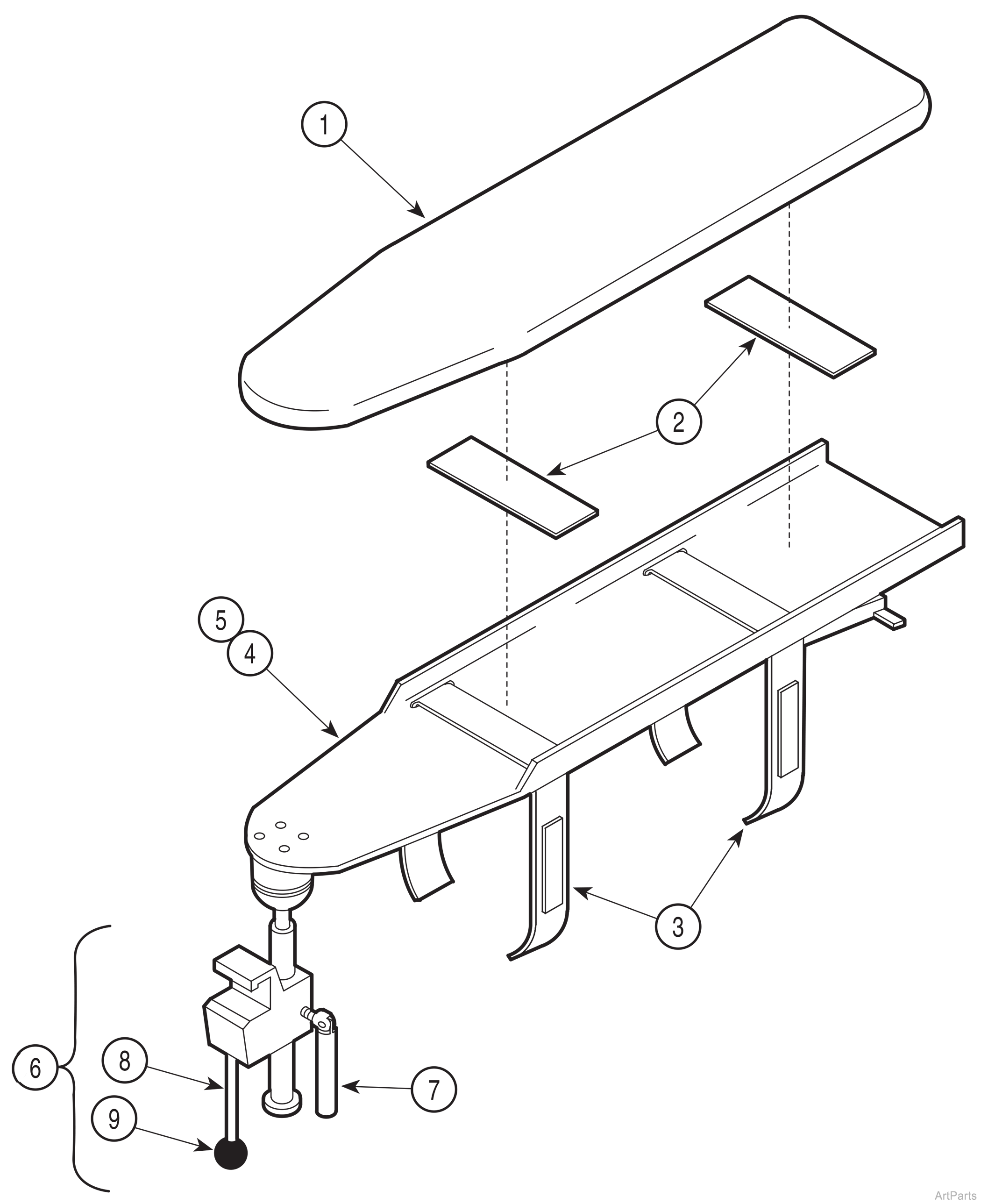 9A81001 ARTICULATING ARMBOARD
