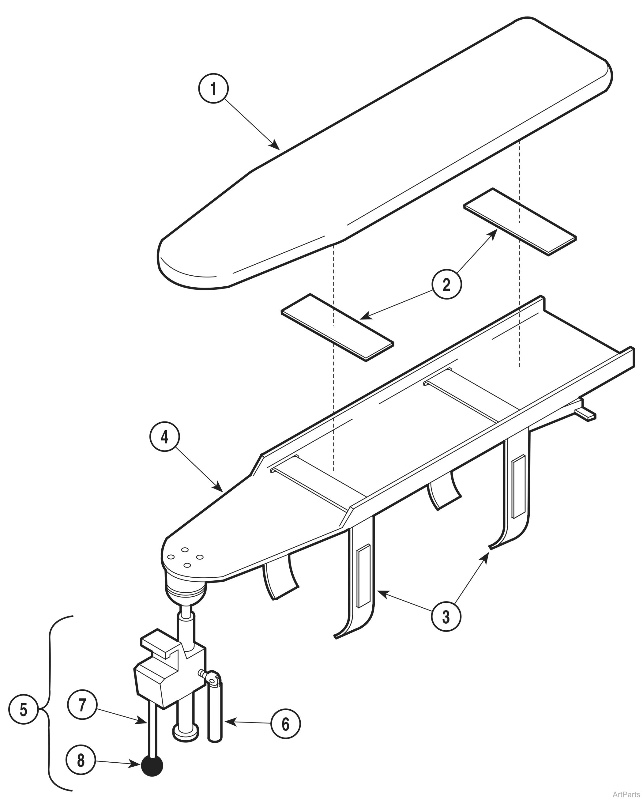 9A81001 ARTICULATING ARMBOARD