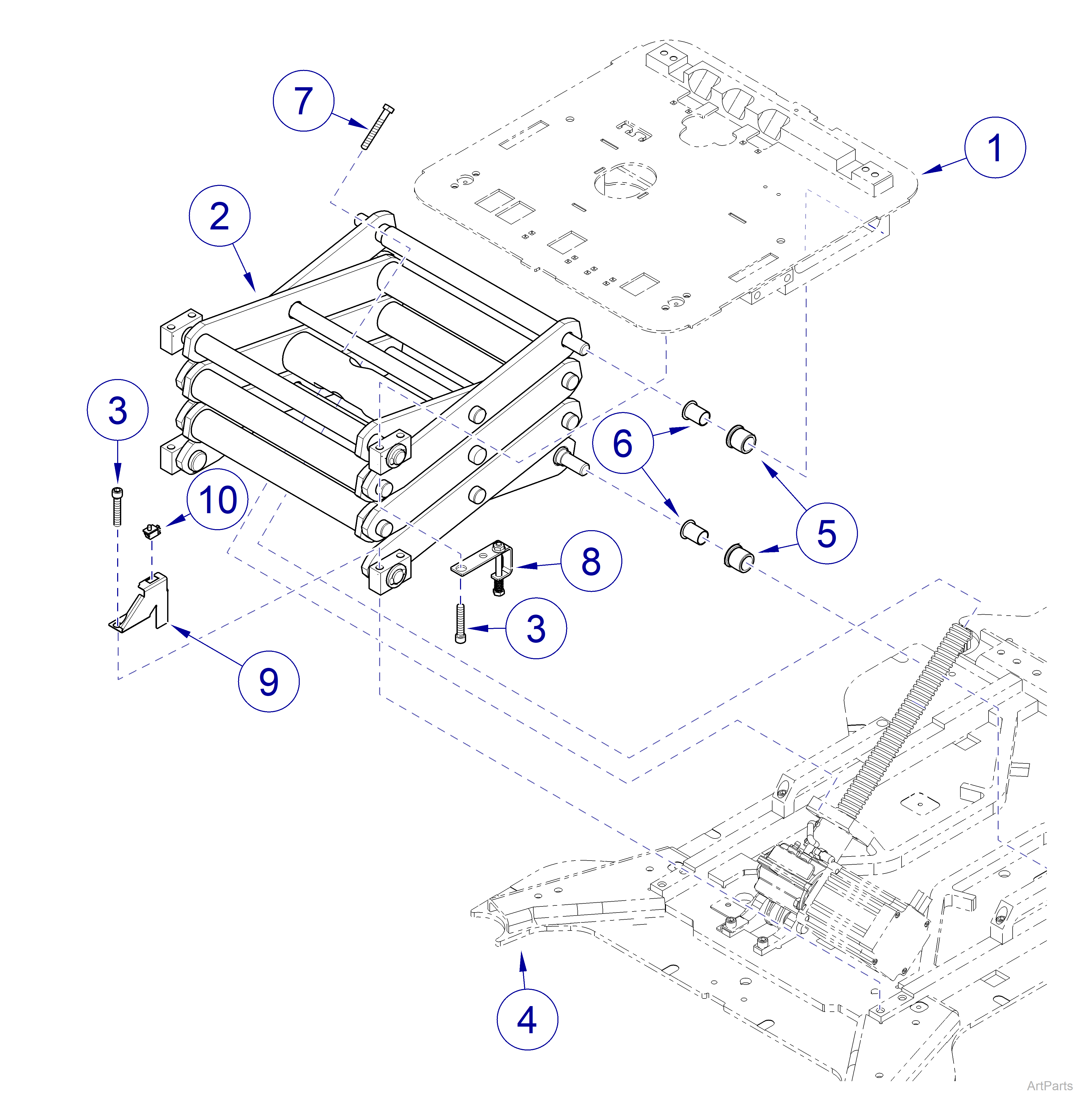 631 Procedure Chair Scissor Components