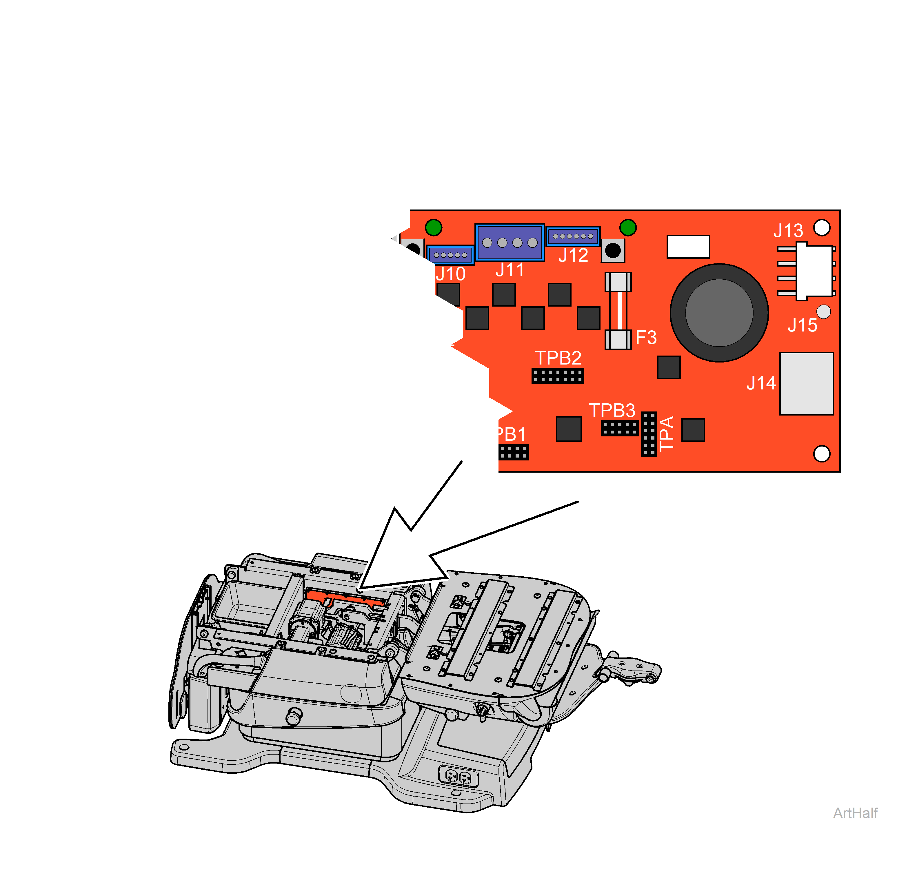 [[[Undefined variable ProductNames/Product.631 Chair]]] Motor Control Hub PC Board Supply Power