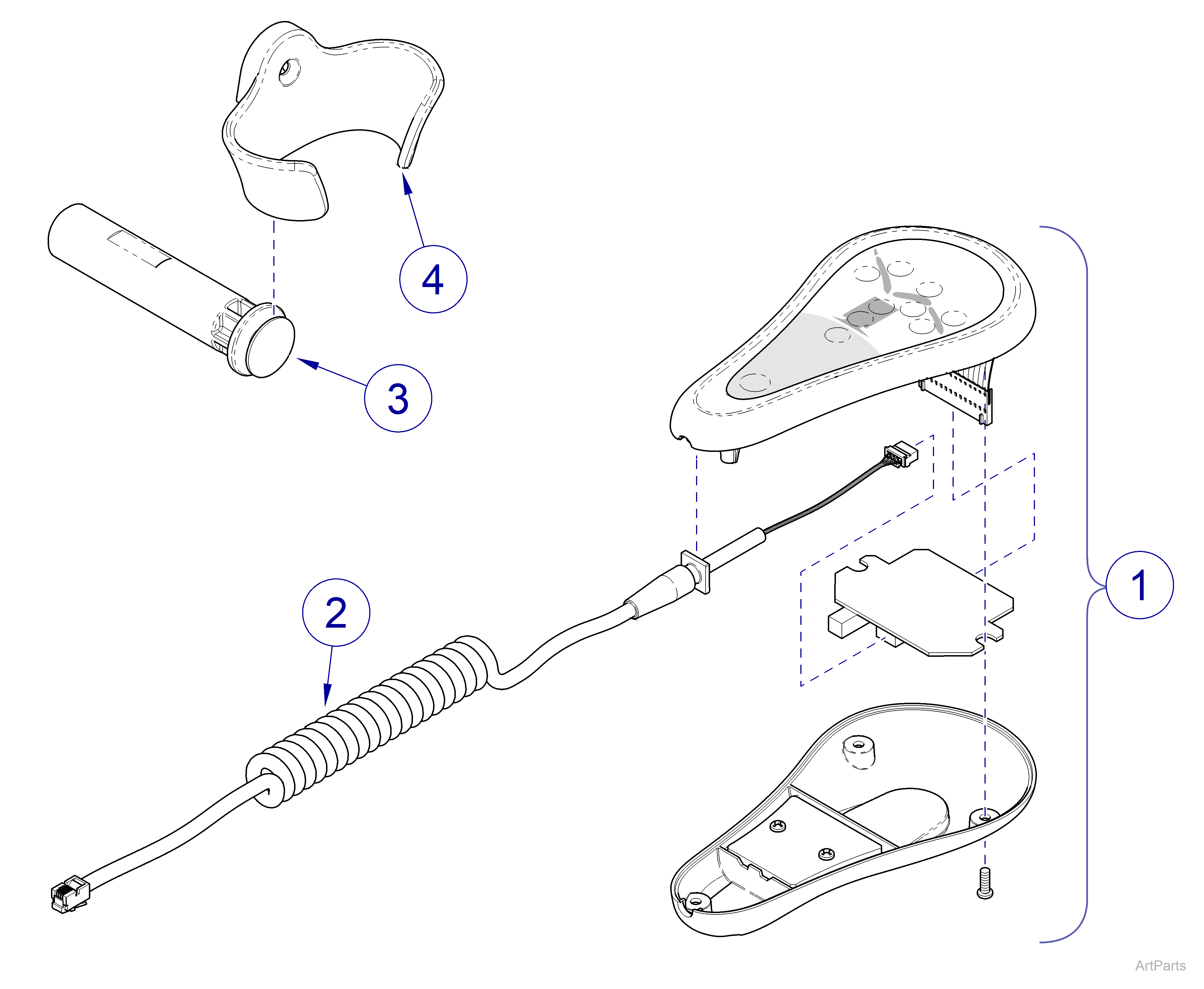 631 Procedure Chair Corded Hand Control