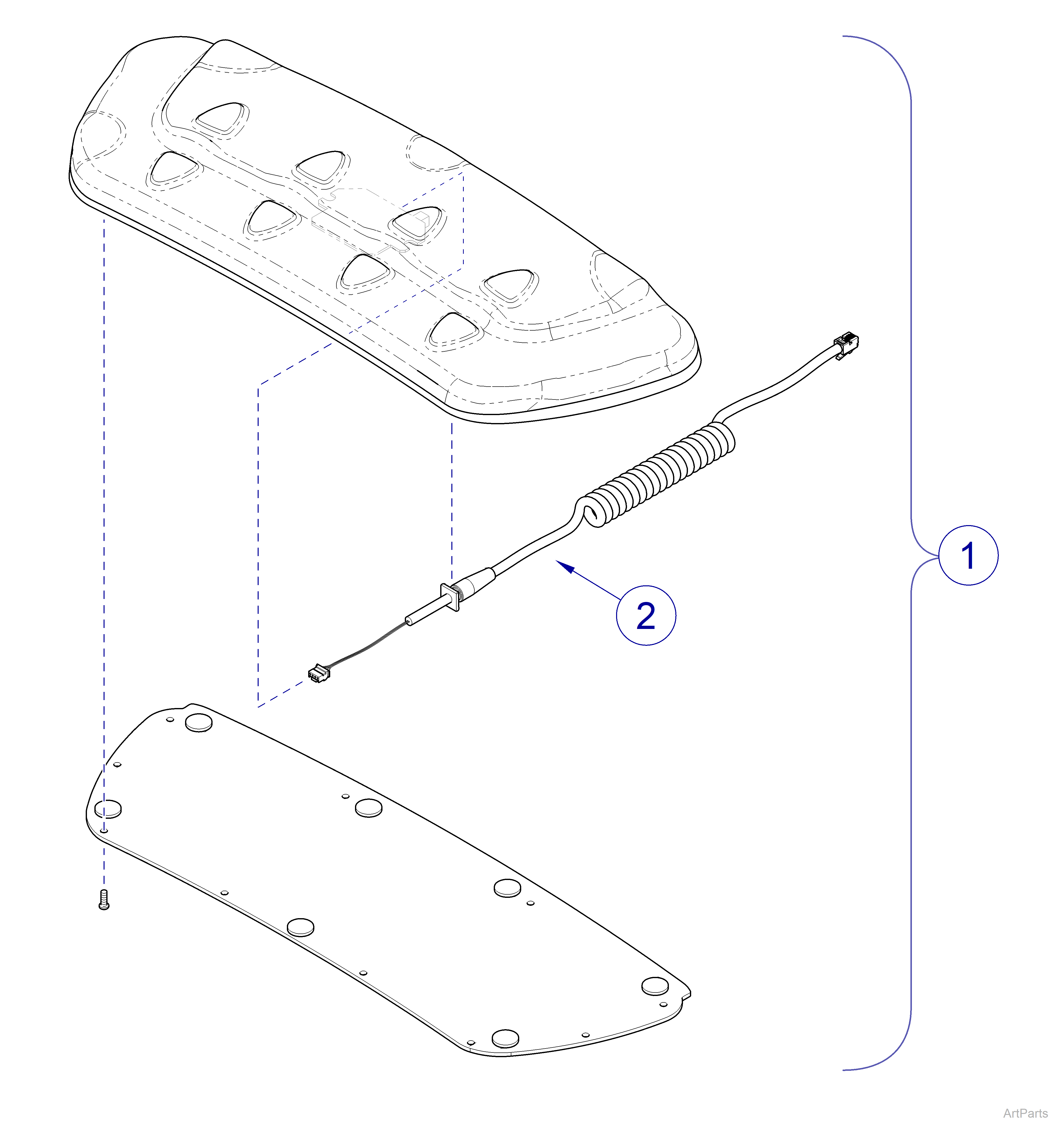 631 Procedure Chair Corded Foot Control