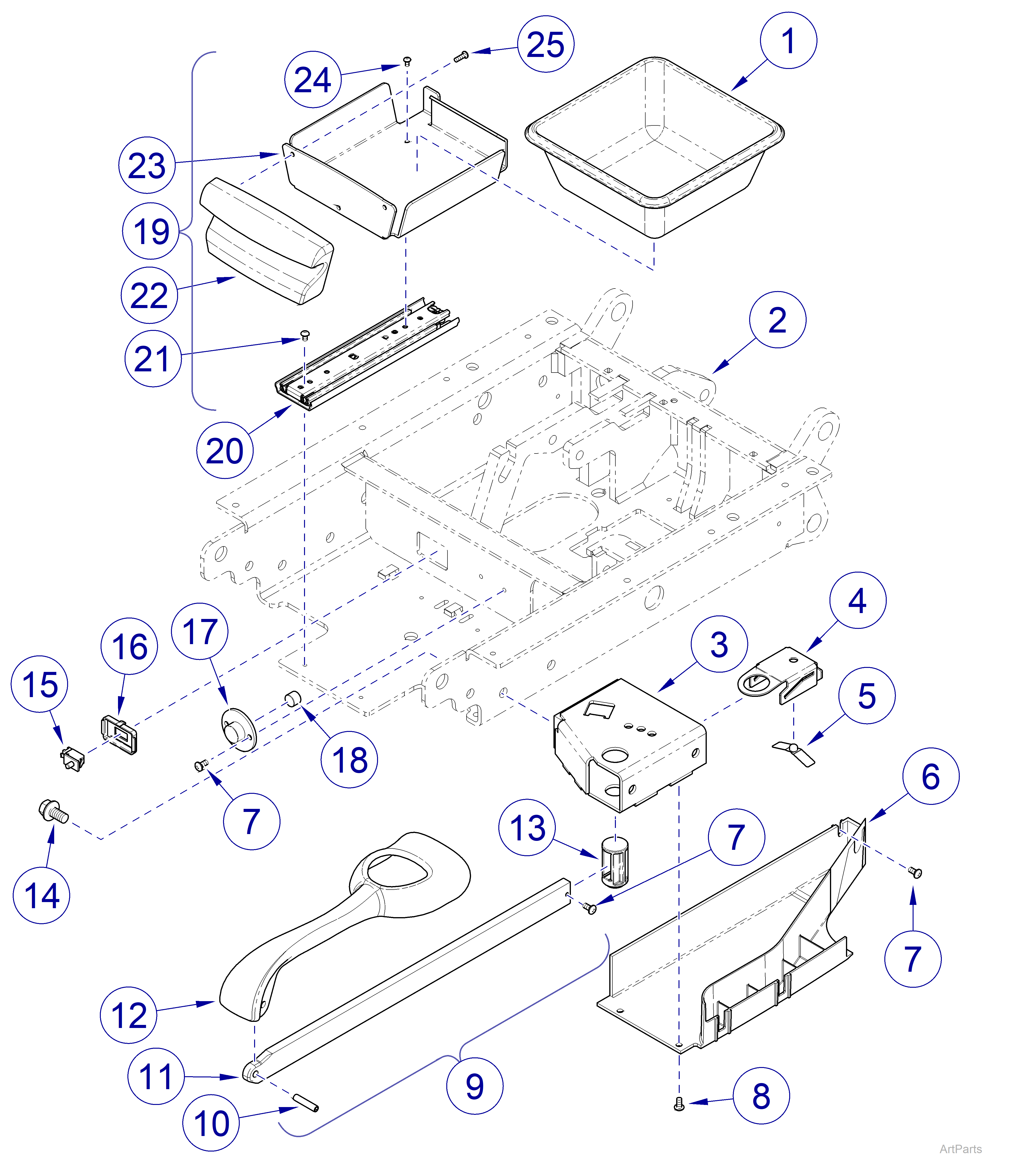 631 Procedure Chair Stirrups and Pan
