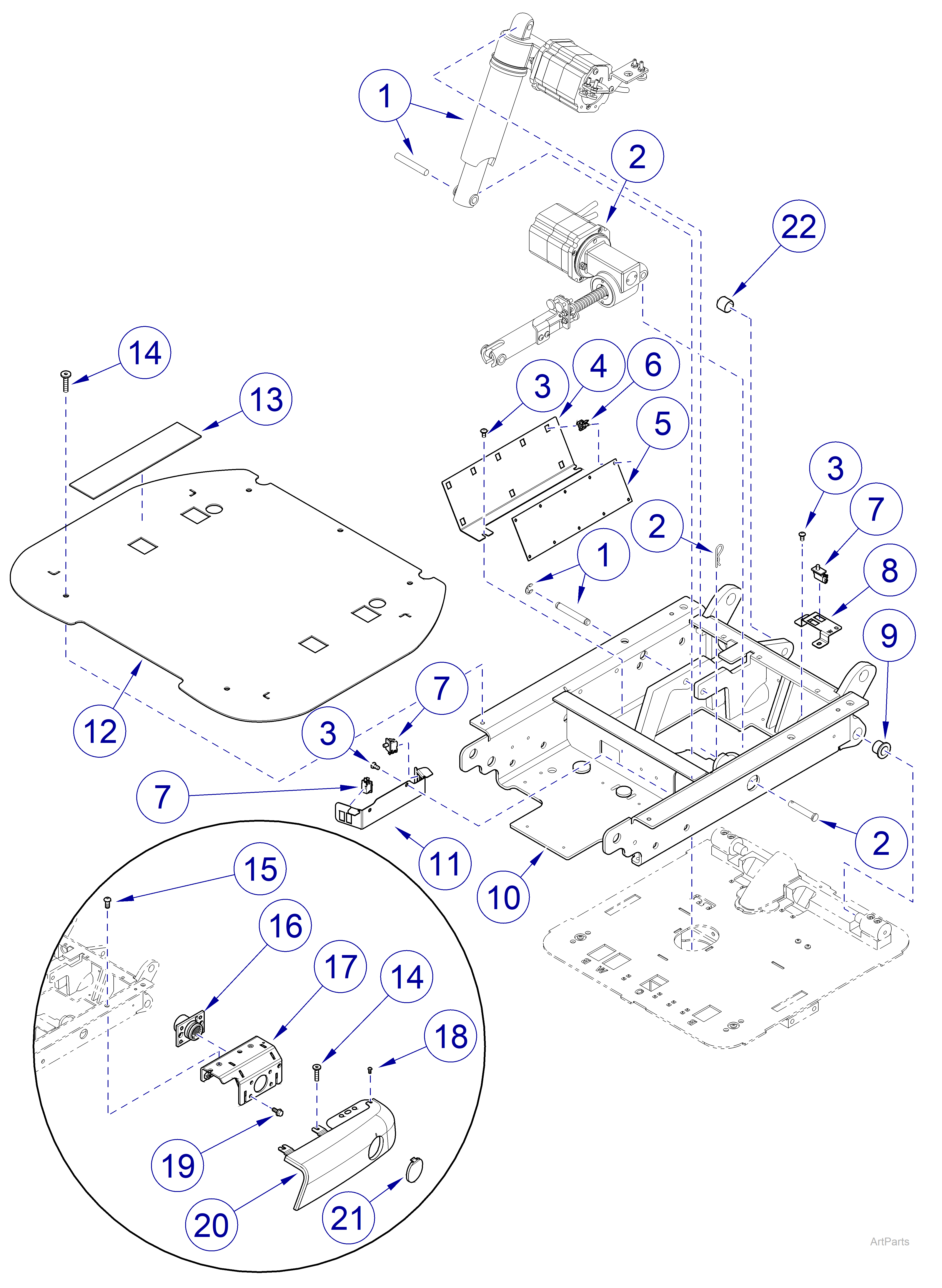 631 Procedure Chair Seat Section