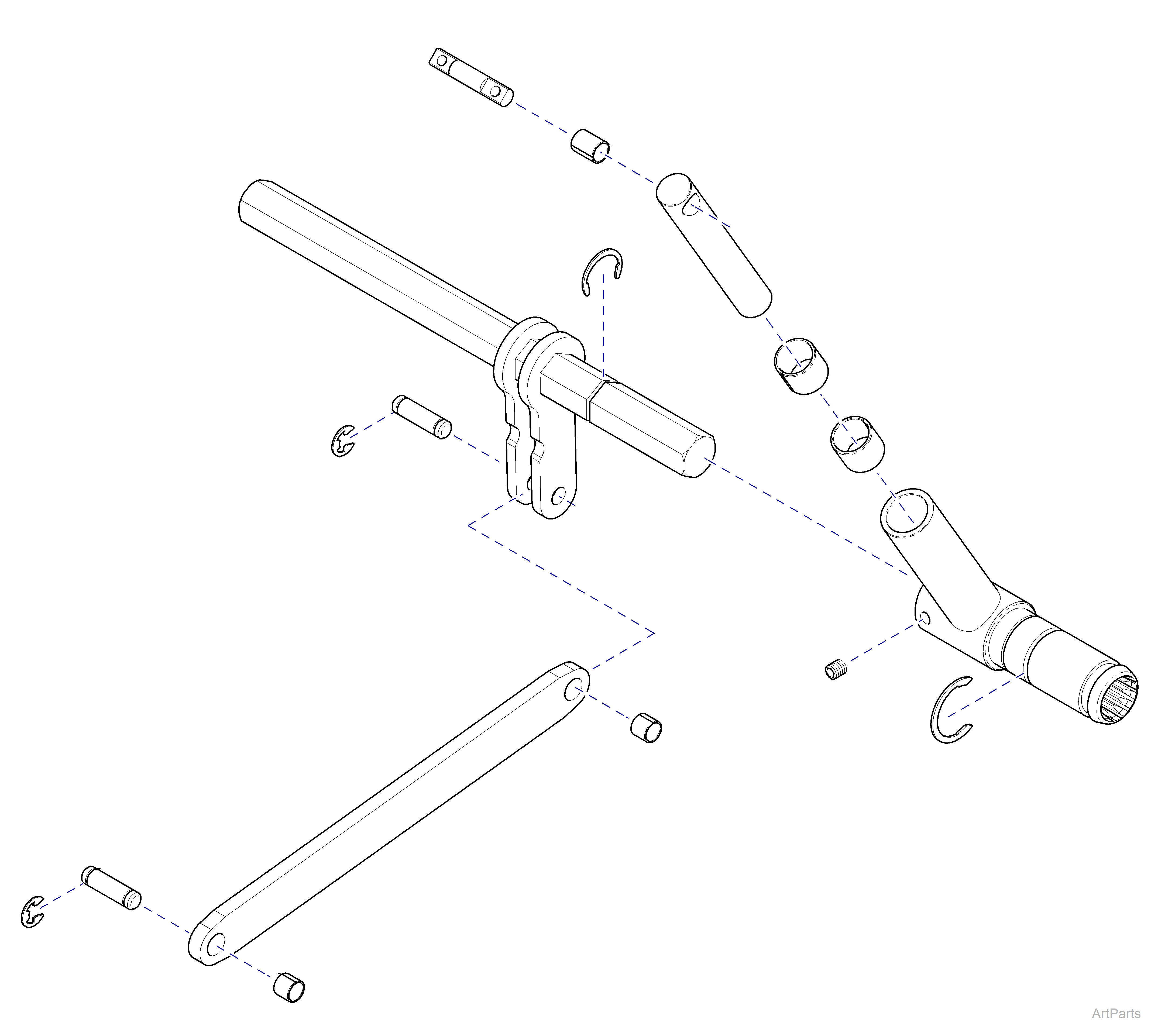 631 Chair Back Section Linkage Components