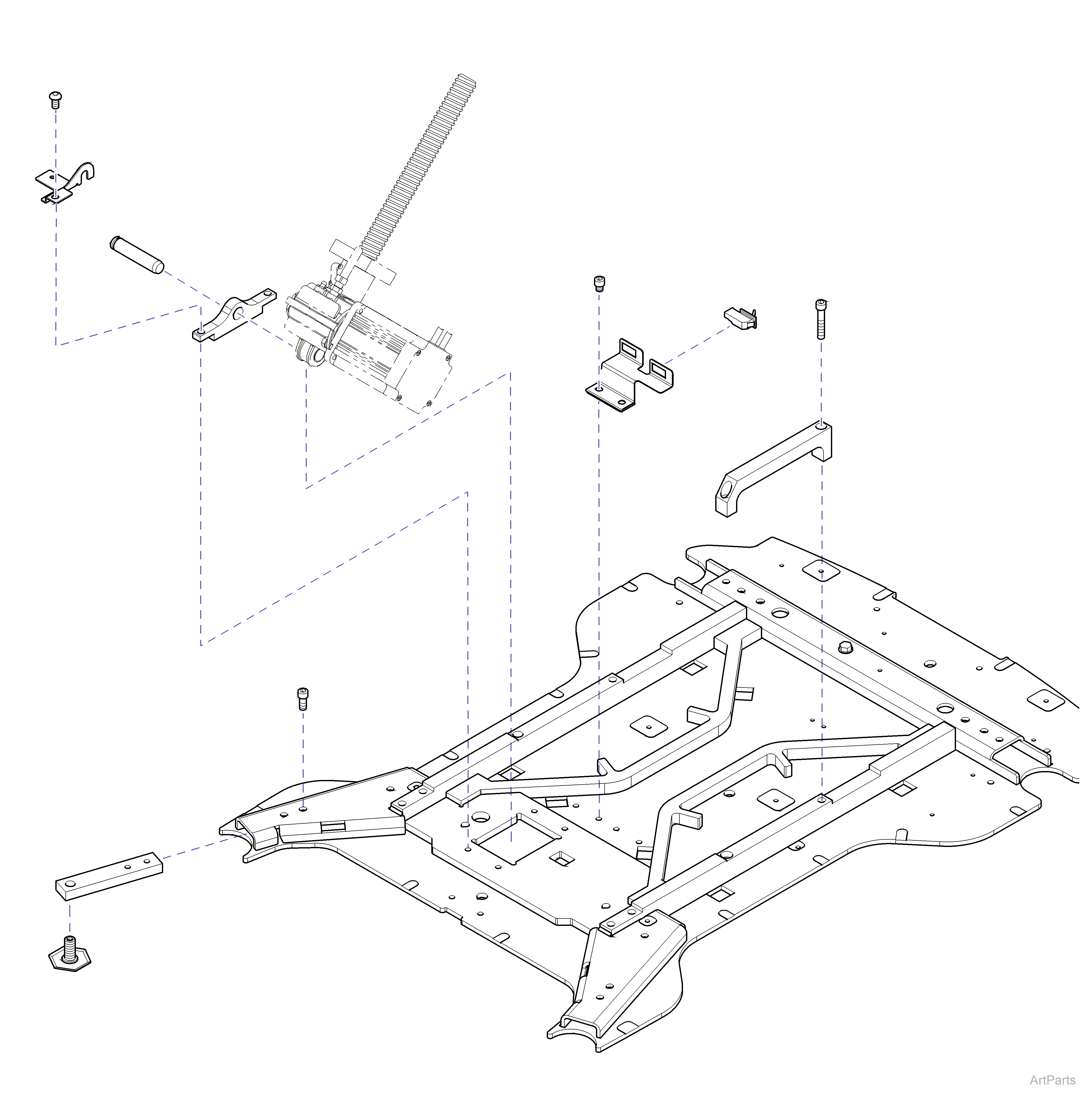 631 Chair Base Plate Components