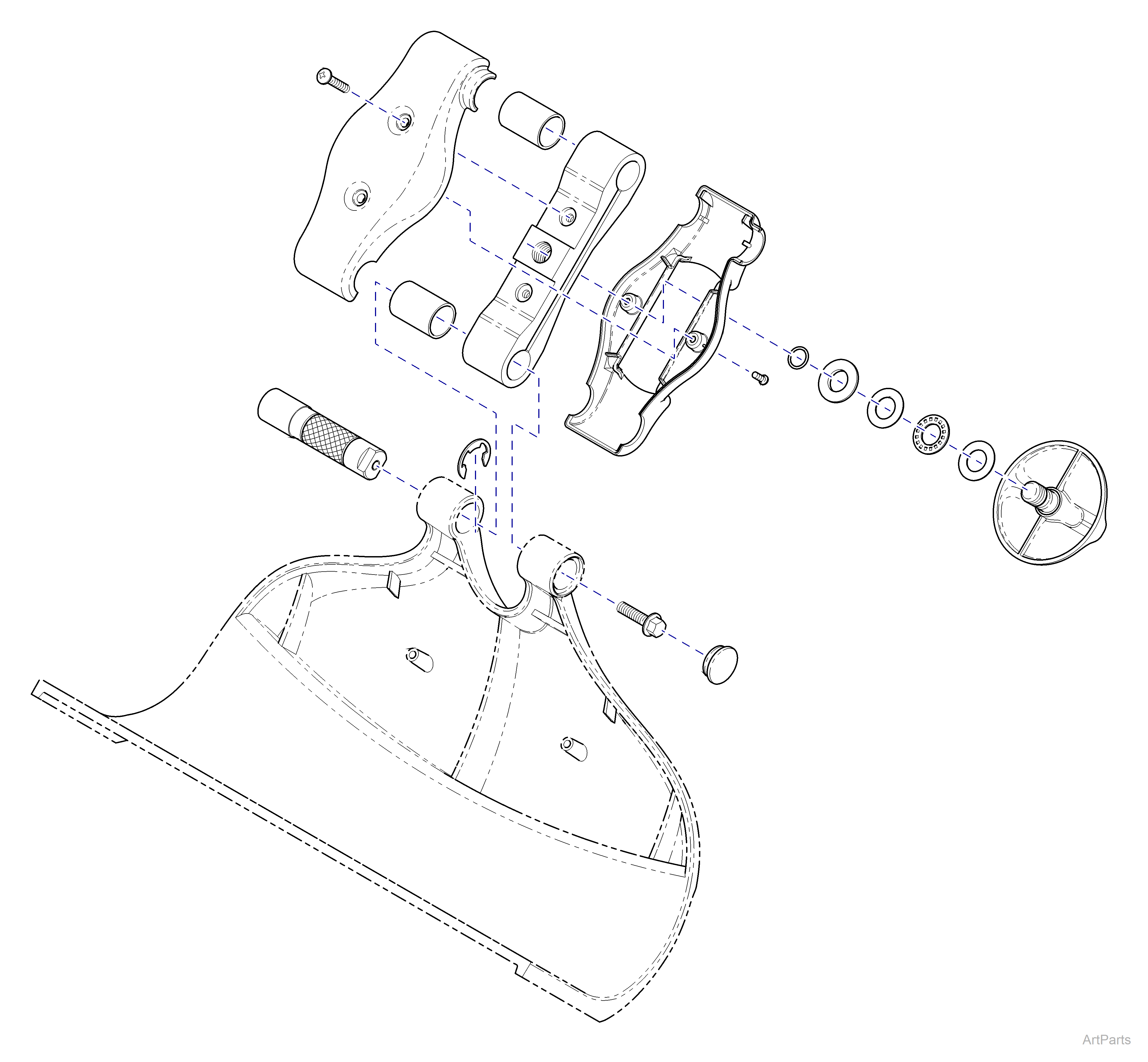 631 Chair Headlock Components