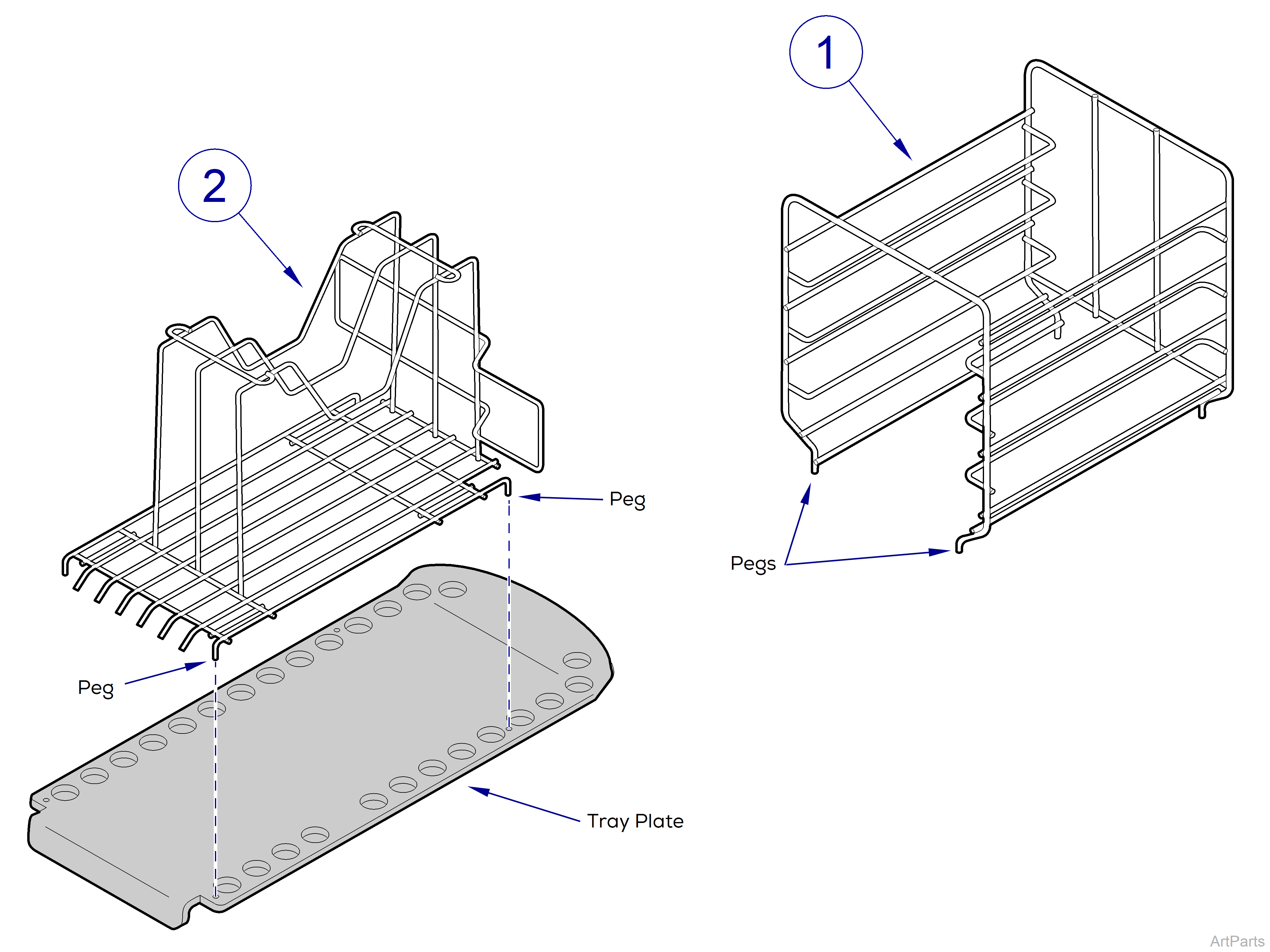 9A215 Cassette Racks for M11 Autoclave