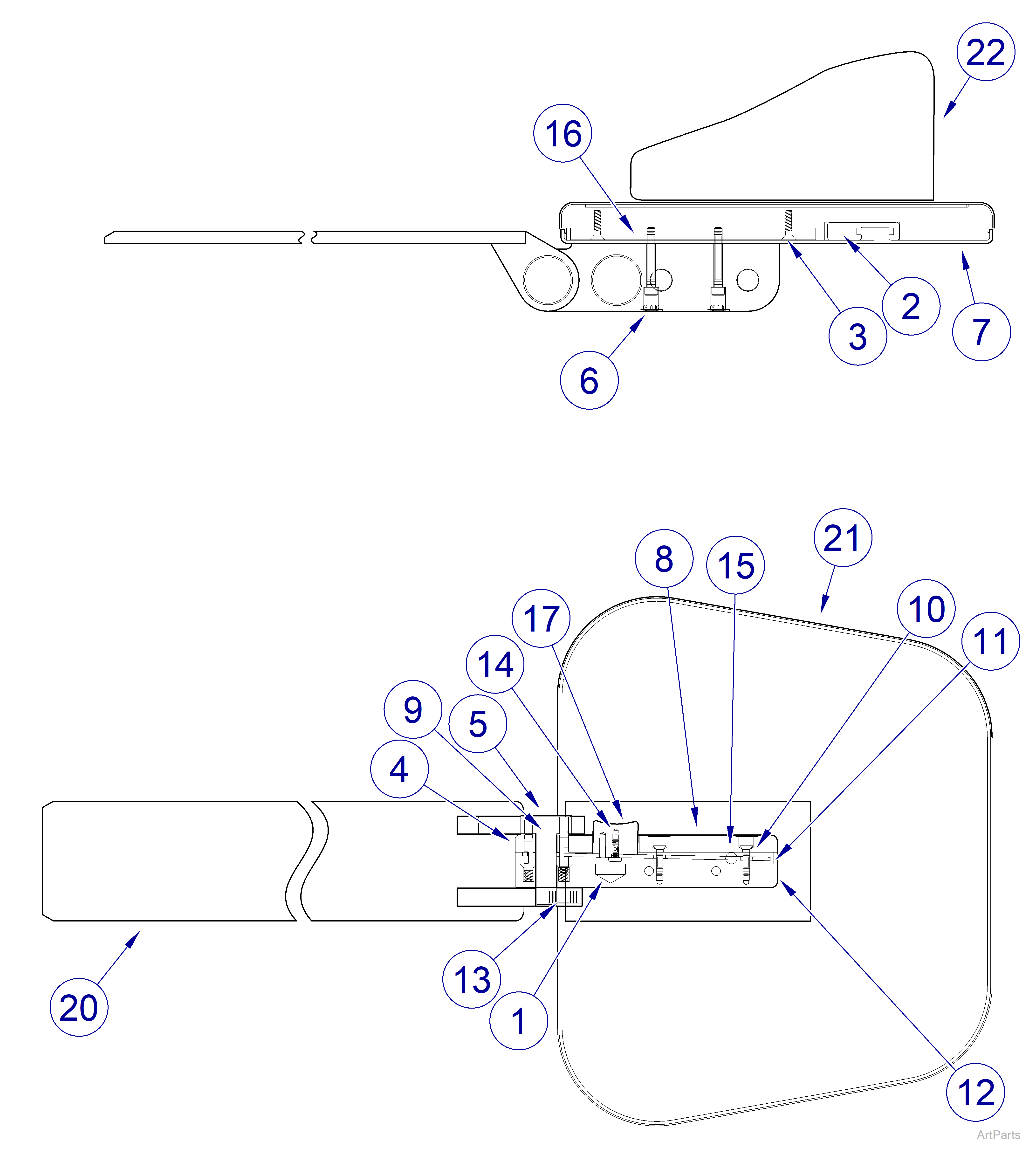 Single Articulating Headrest