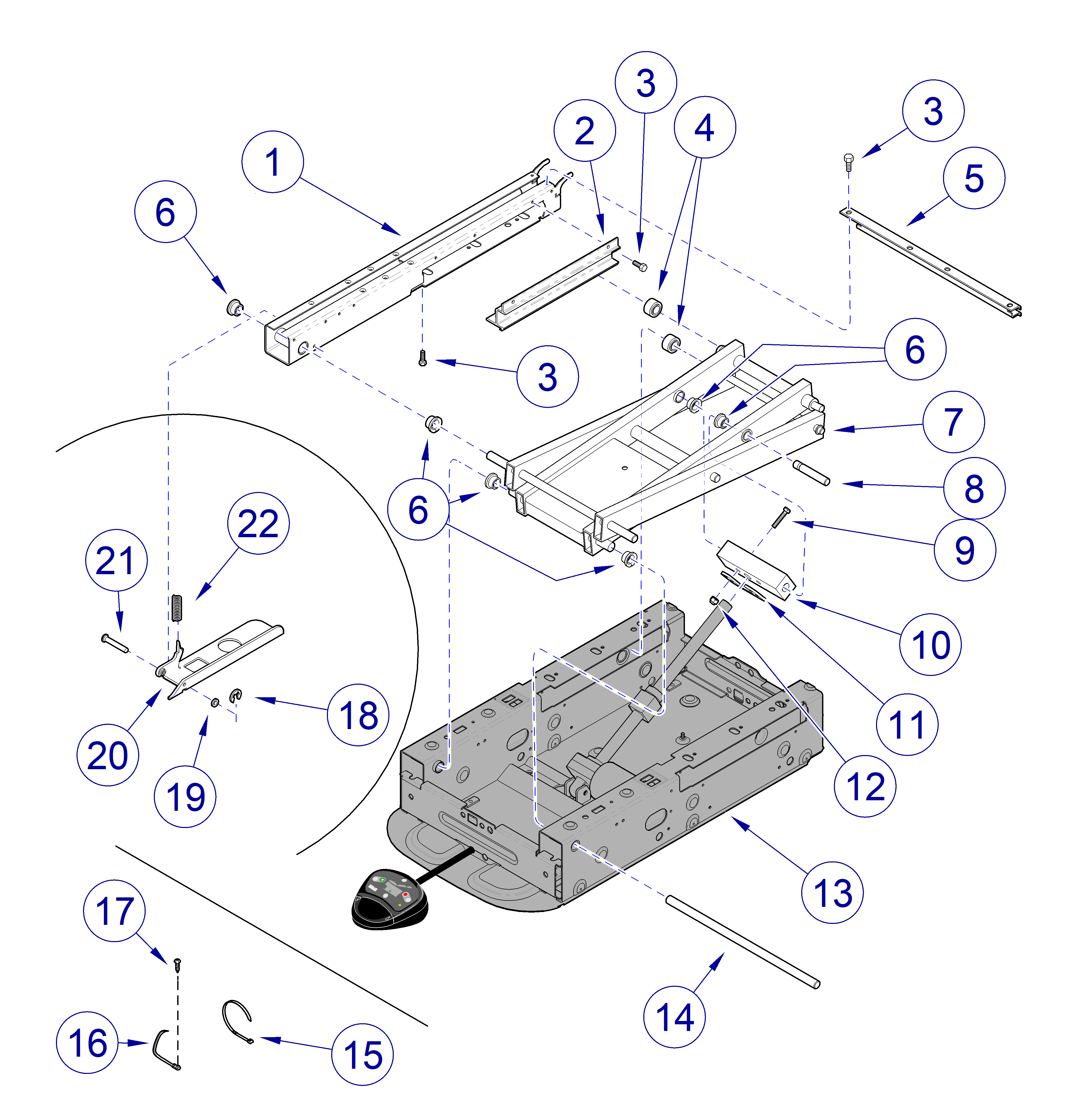 Base Scissor/Slide Mecanism