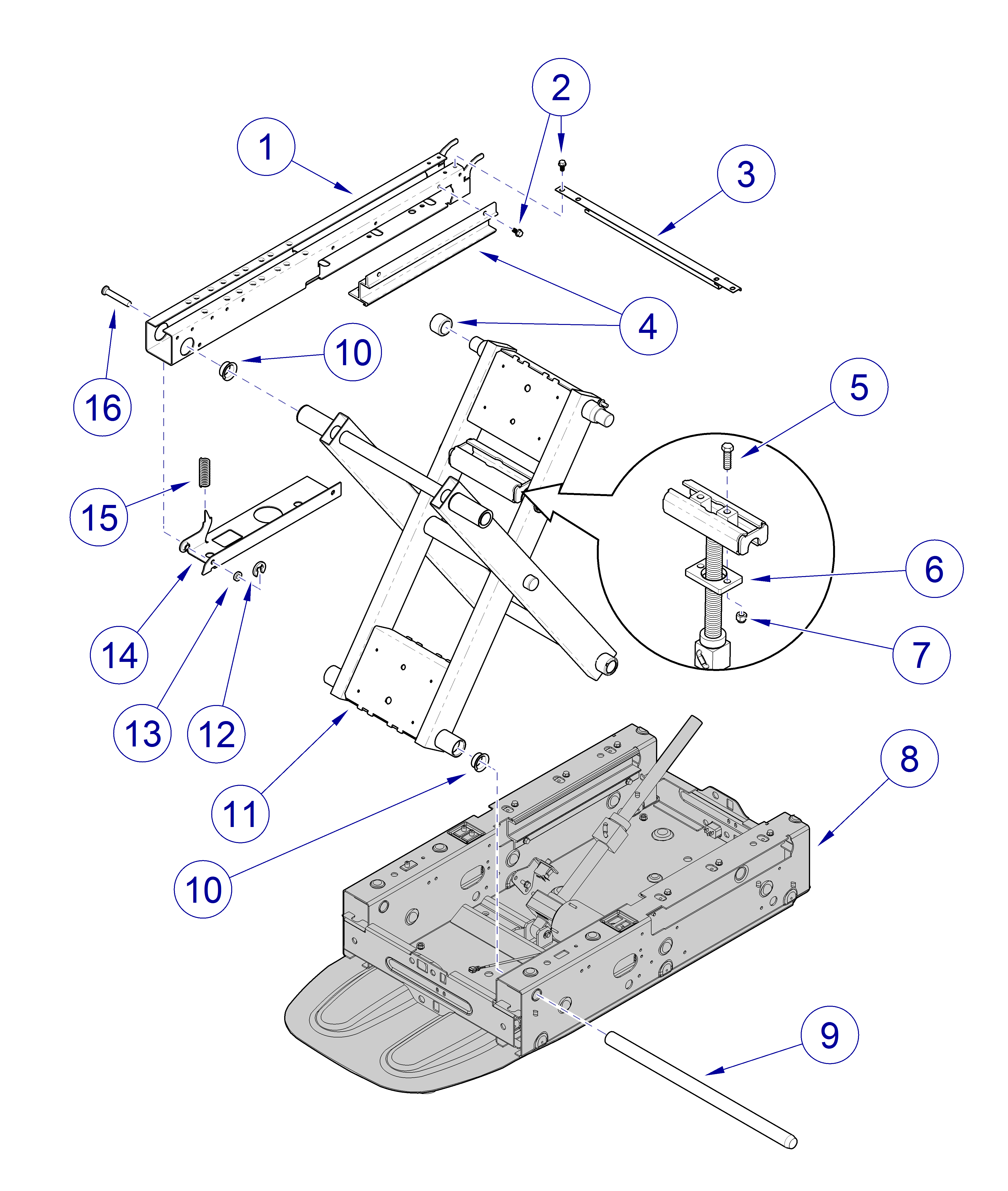 Base Scissor/Slide Mecanism