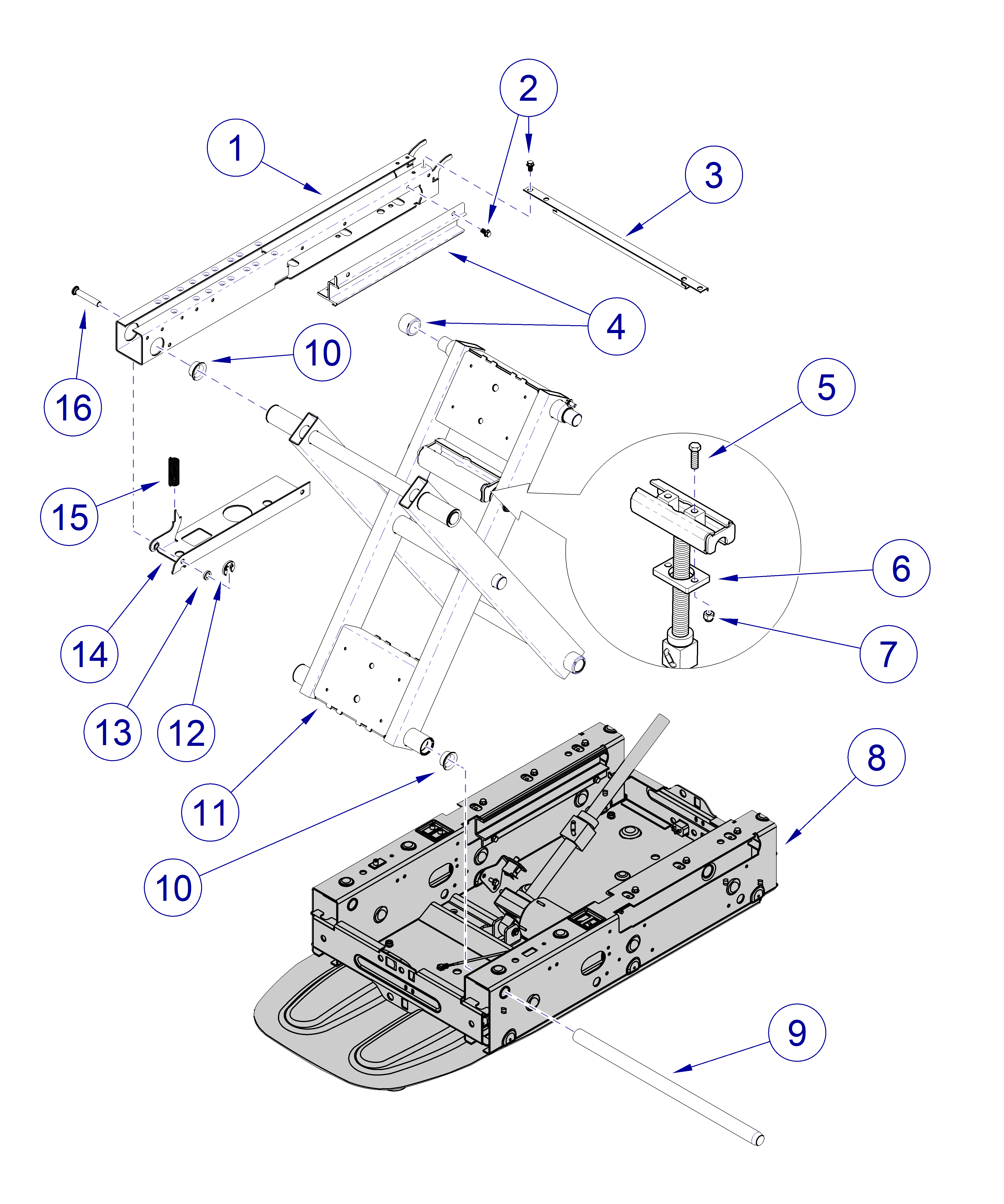 Base Scissor/Slide Mecanism