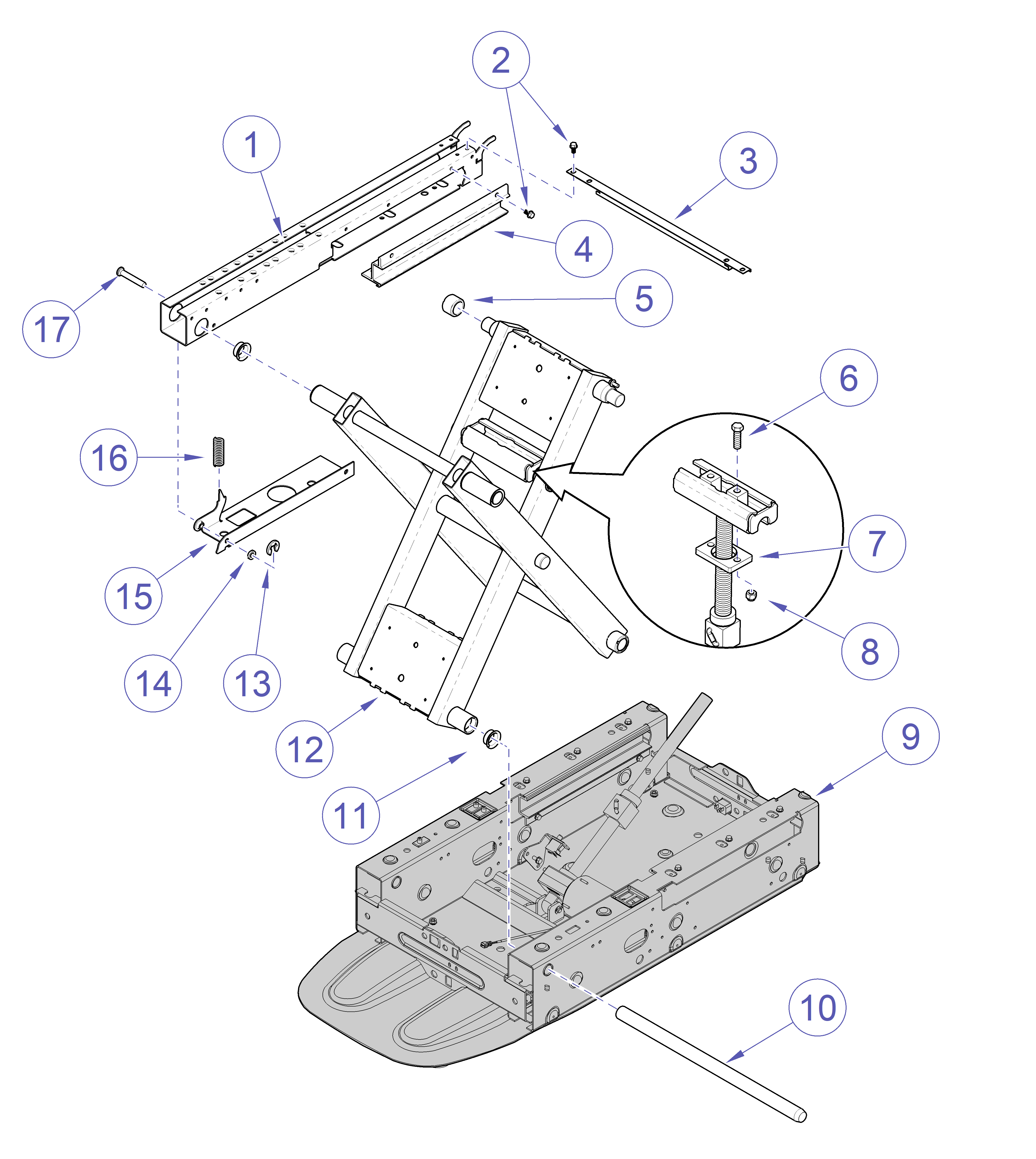 Base Scissor/Slide Mecanism