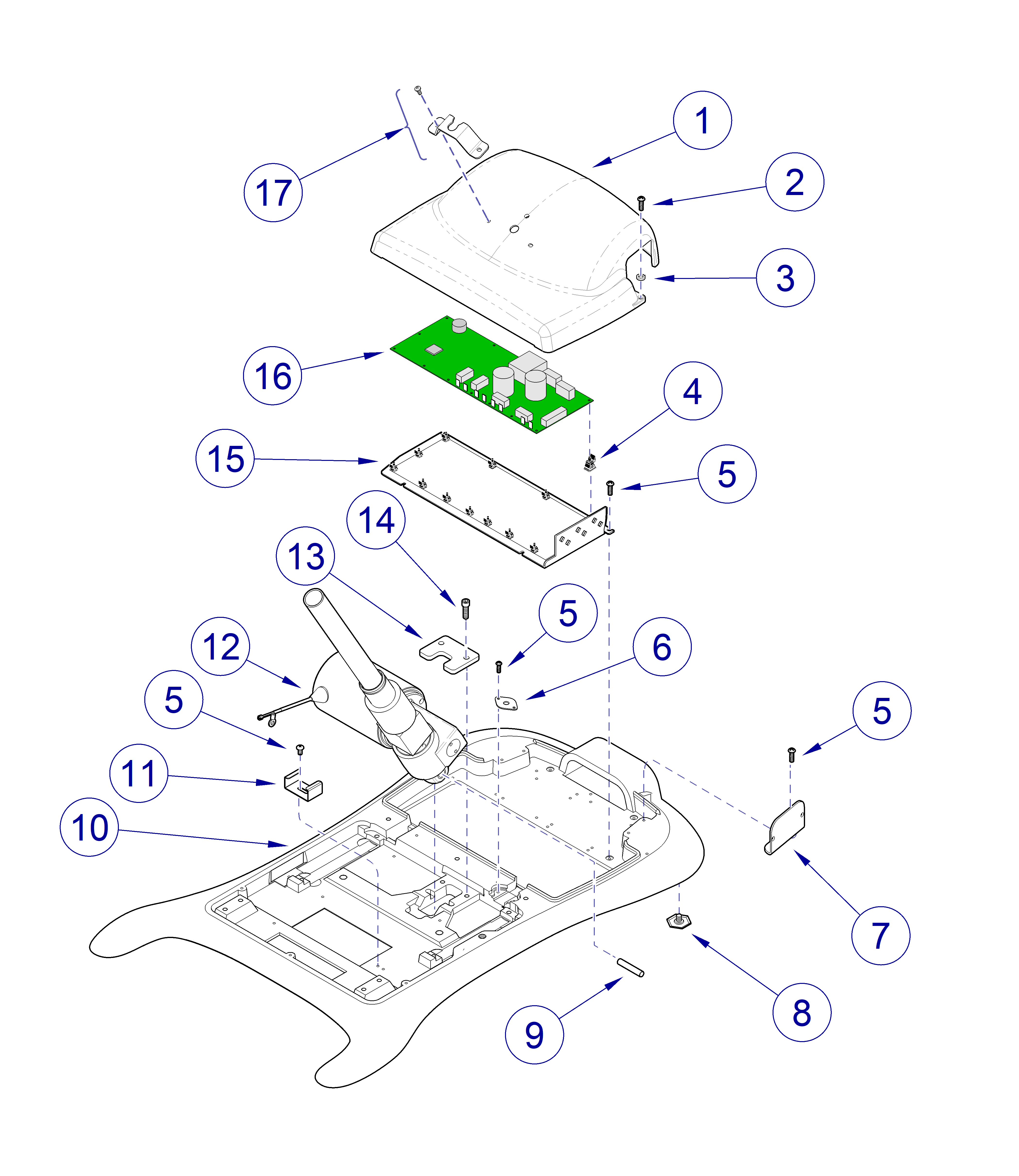 230 and 630 Chair Base Section Components