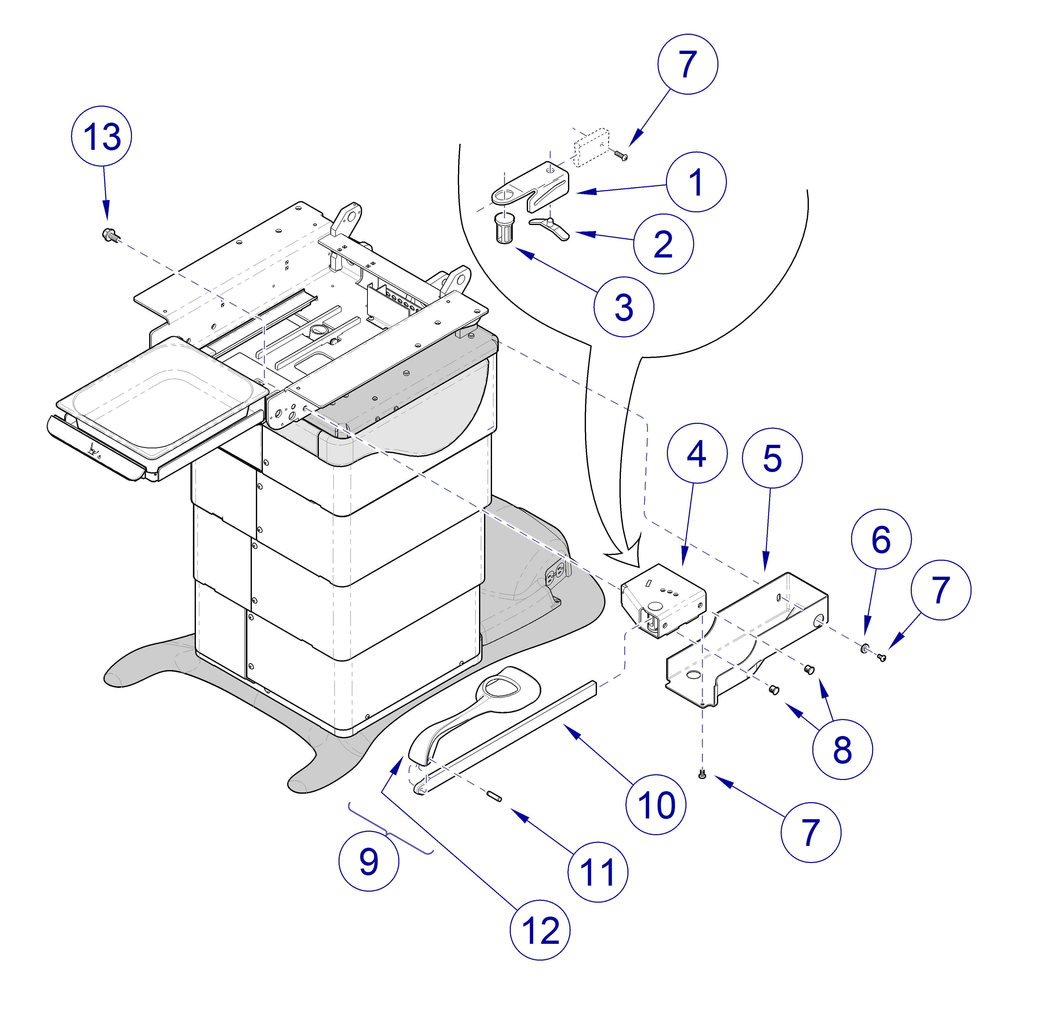 230 and 630 Chair Stirrup Components