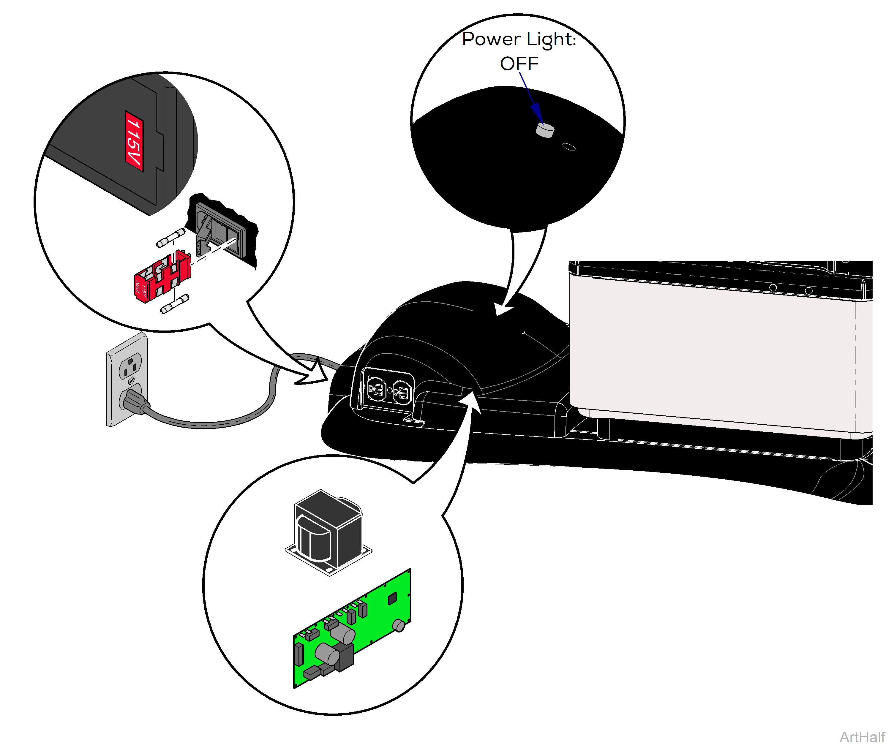 230 and 630 Chair Power to the Chair Troubleshooting