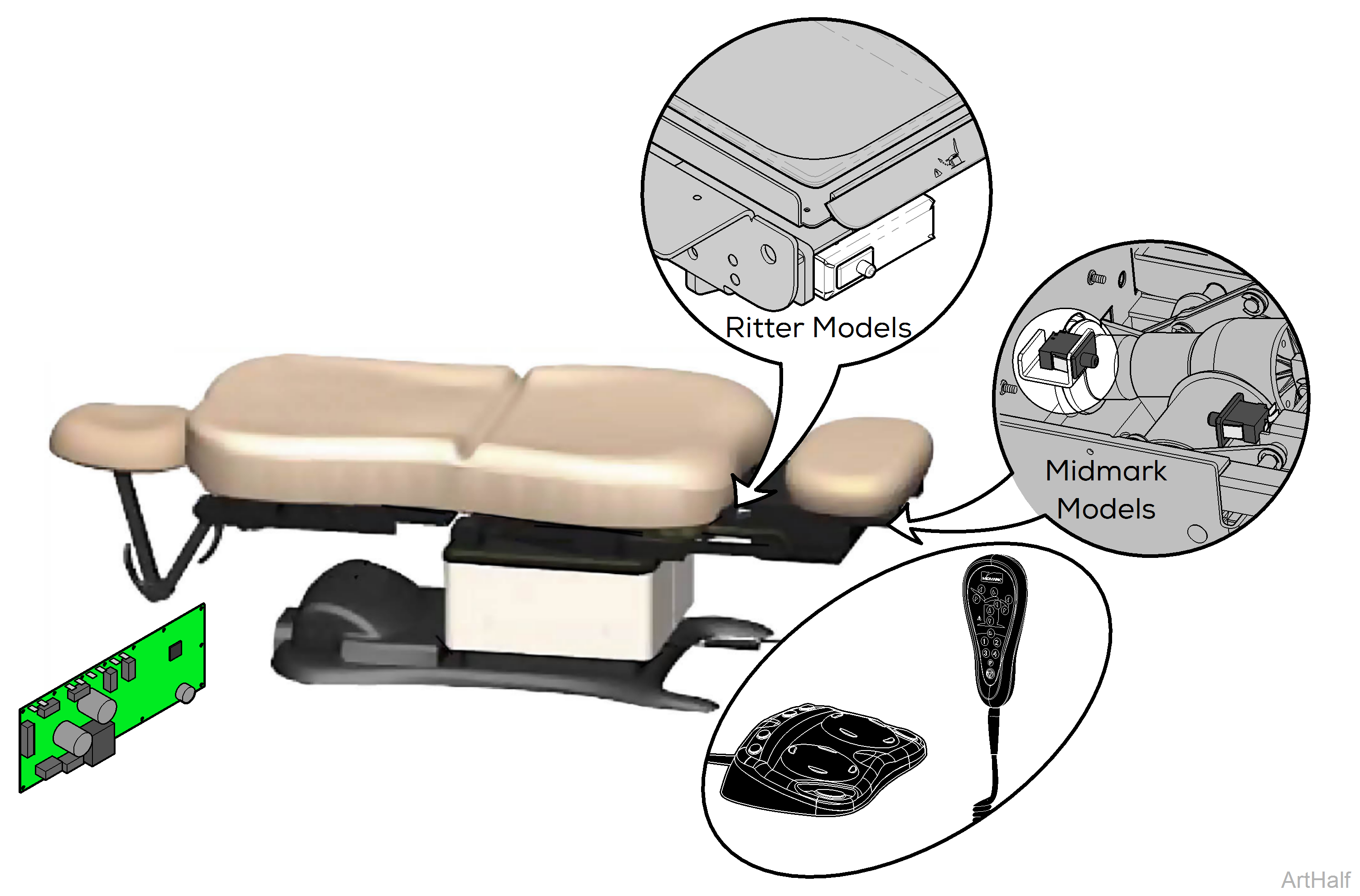 230 and 630 Chair Foot up and Down Function Troubleshooting