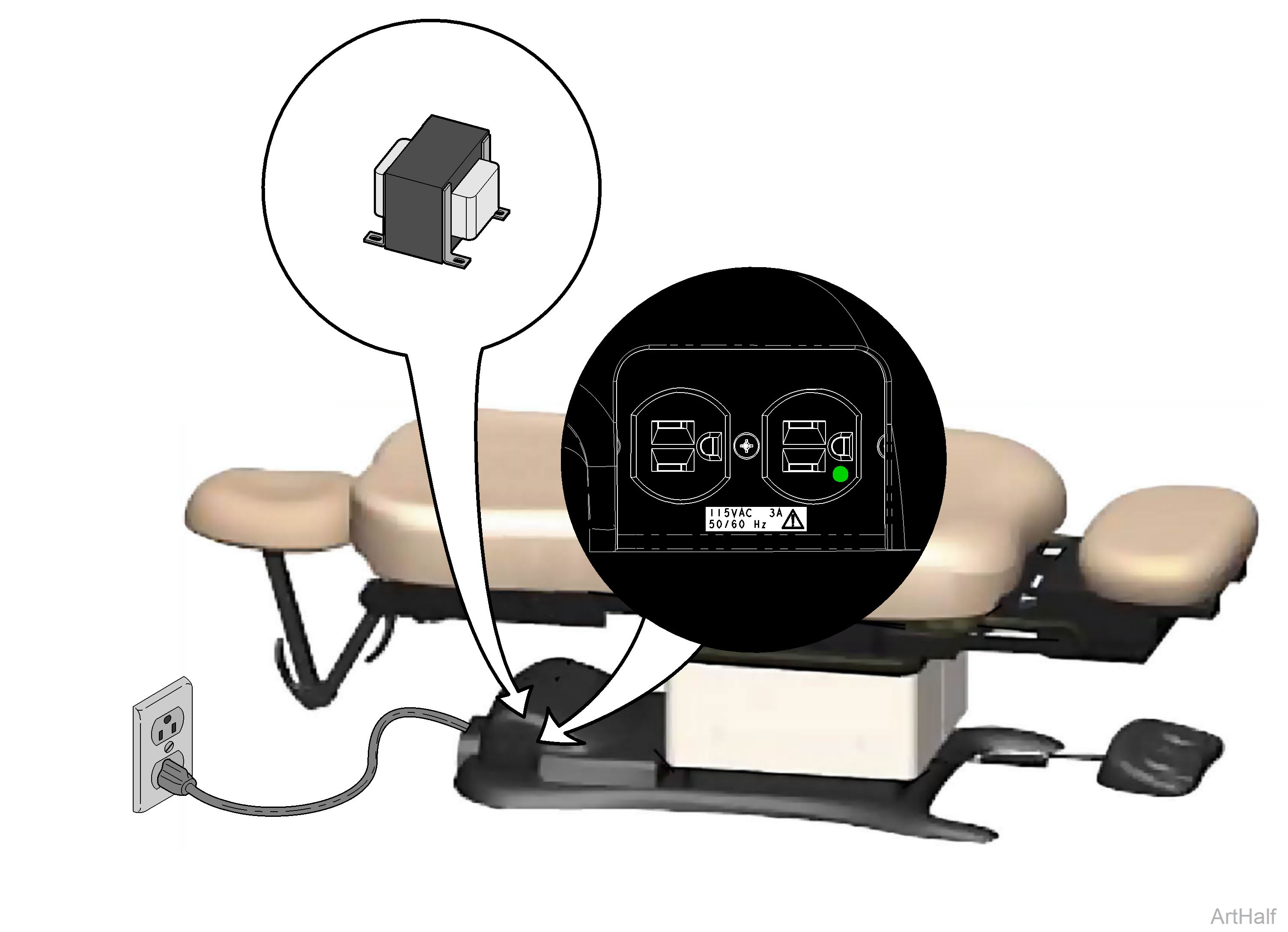 230 and 630 Chair Chair Receptacle Troubleshooting