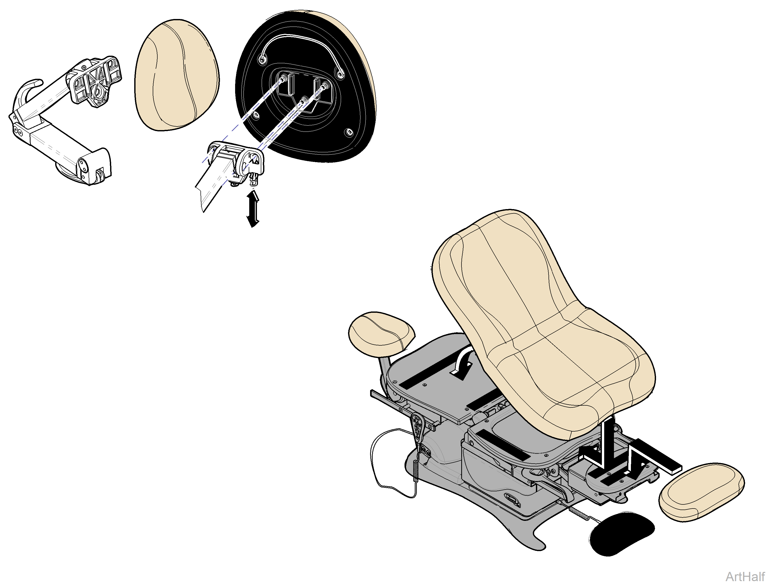 230 and 630 Chair Upholstery Access Procedures