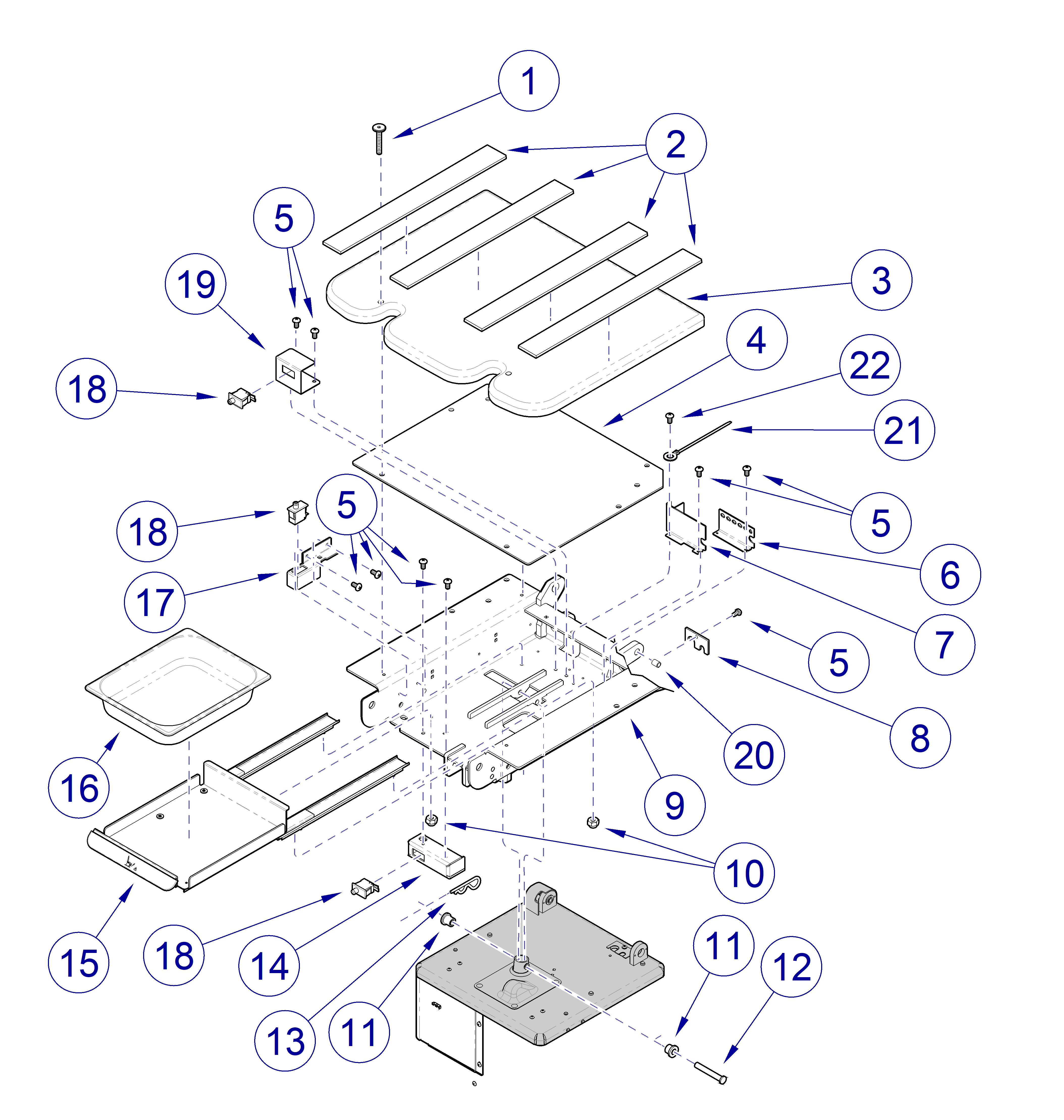 230 and 630 Chair Ritter Model Seat Section