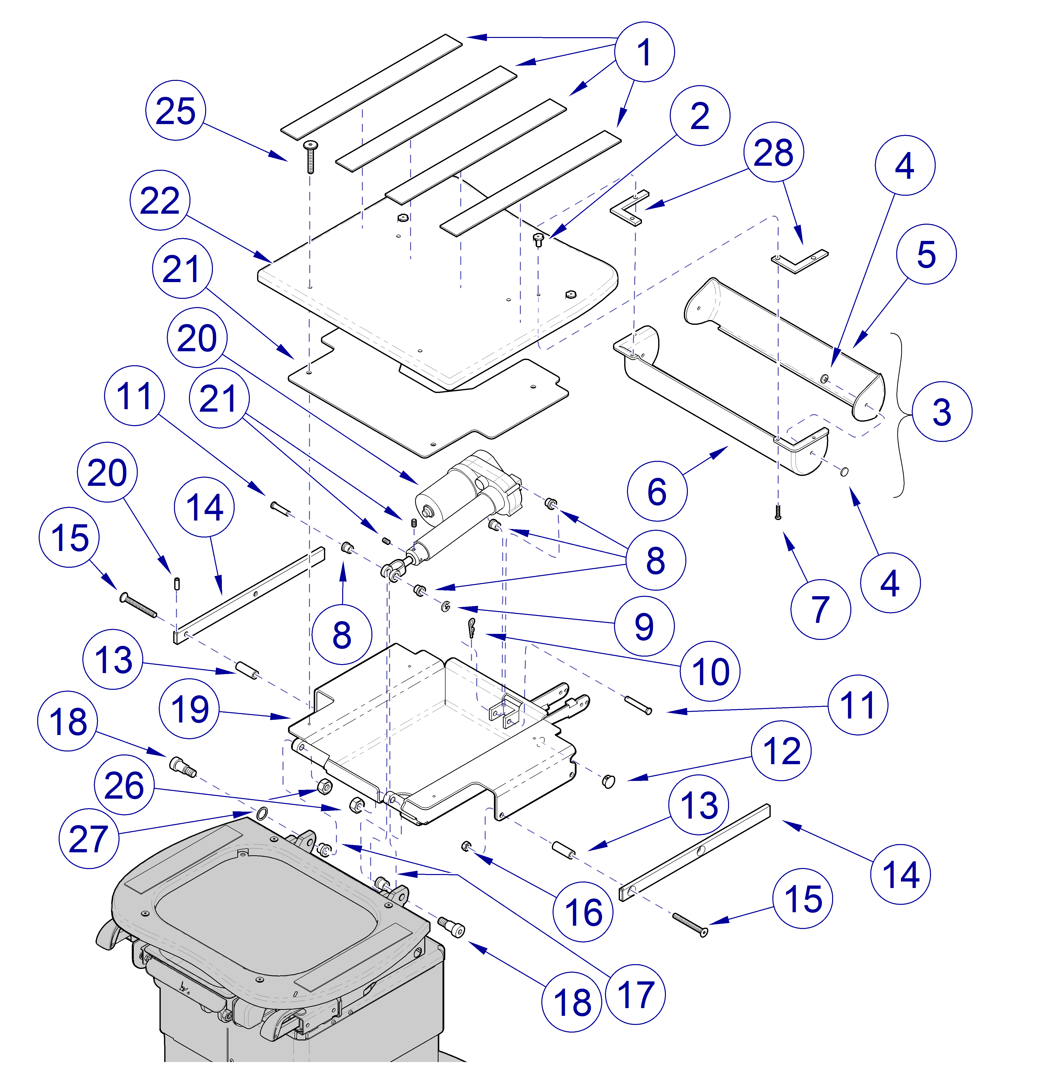 230 and 630 Chair  Ritter Model Back Section