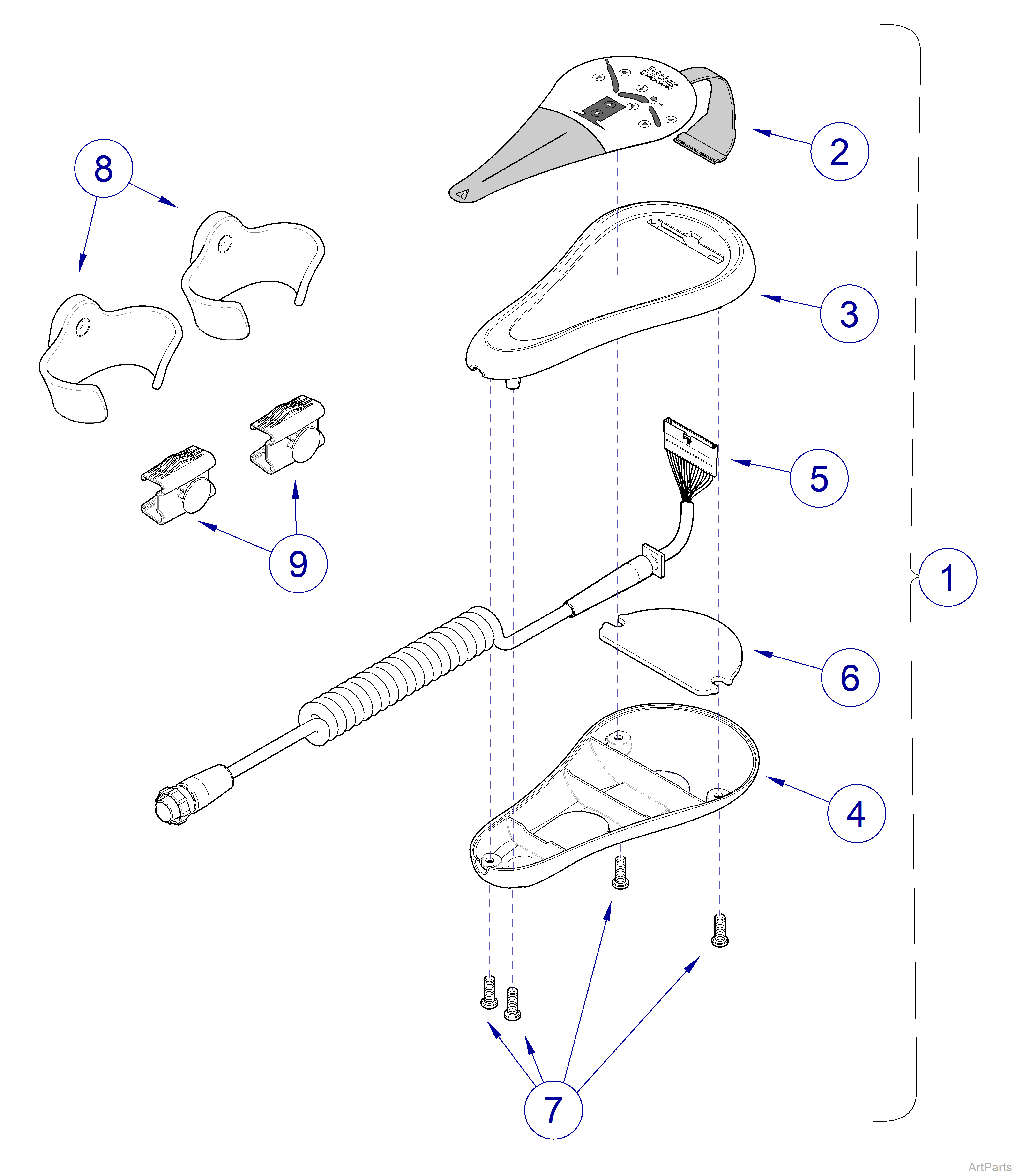 Ritter 4 Function Hand Control