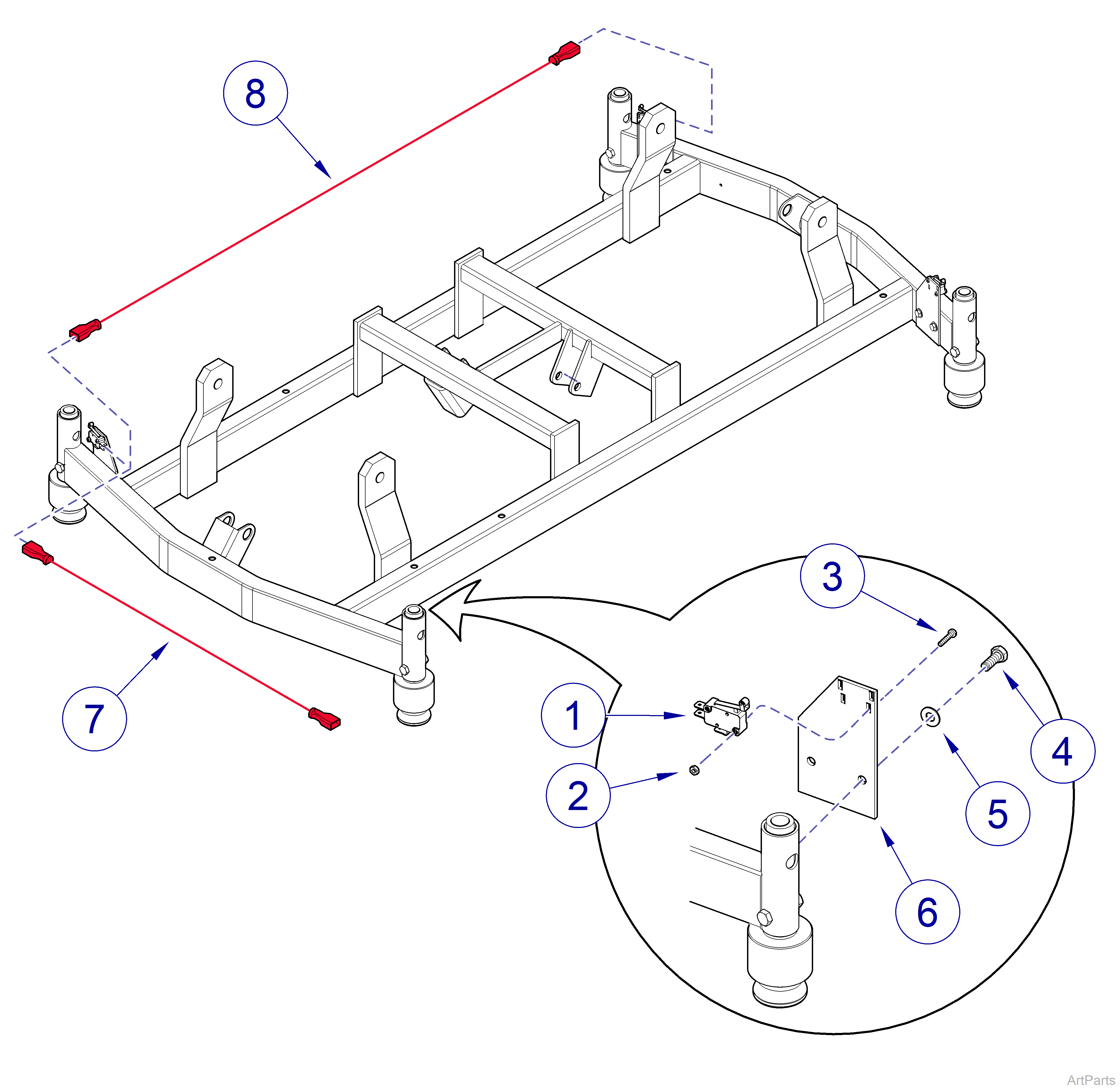 244 Table Base Cover Limit Switches