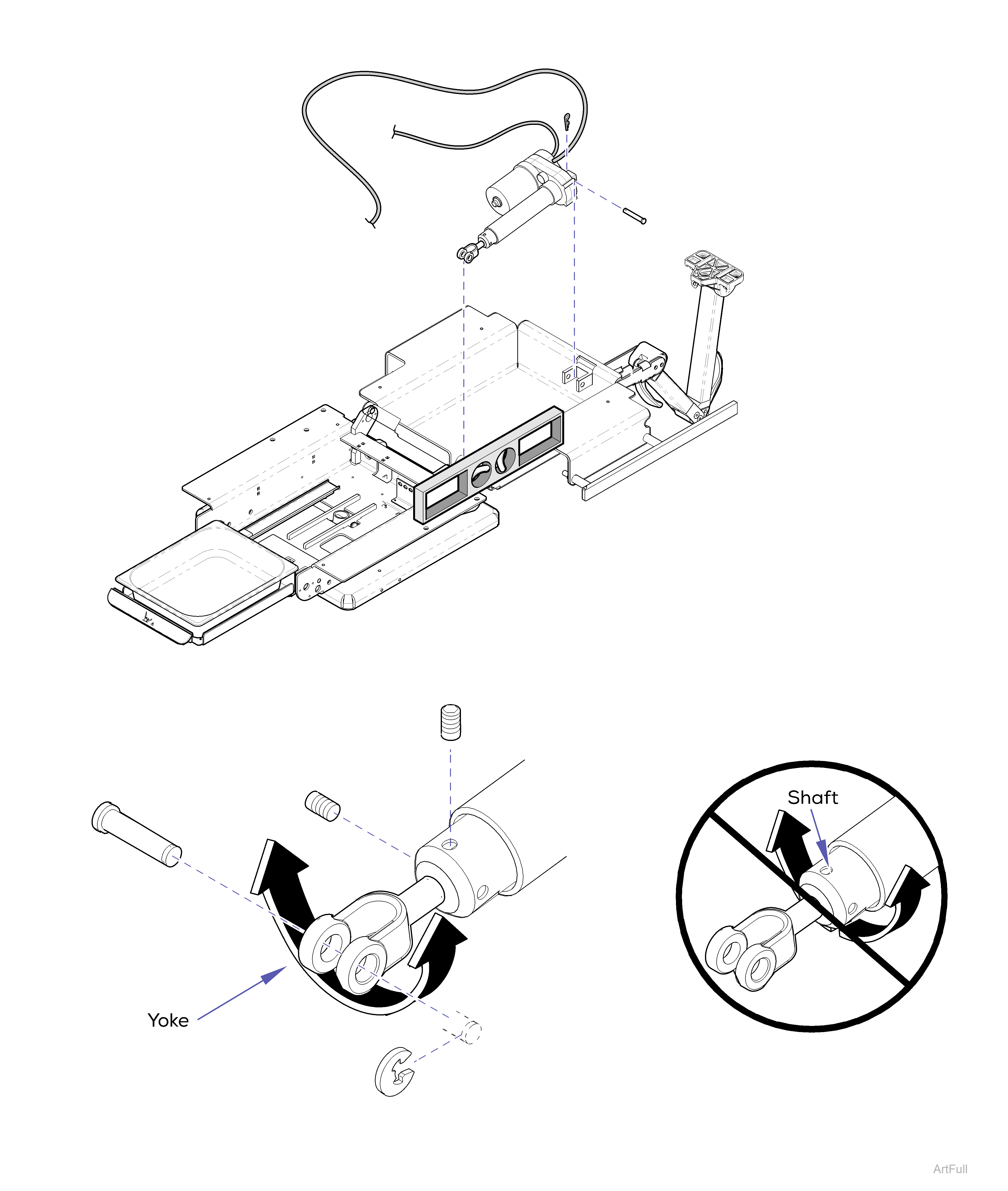 230 and 630 Chair Base Actuator Replacment