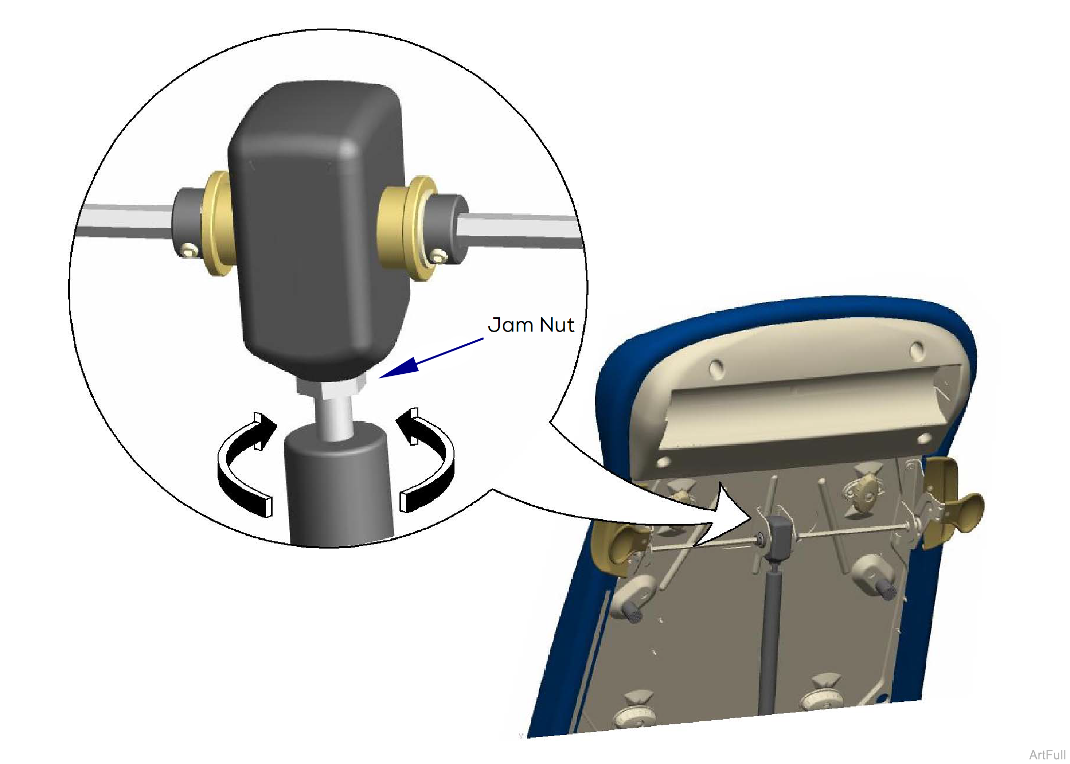 204 and 604 Tables Gas Cylinder Adjustment