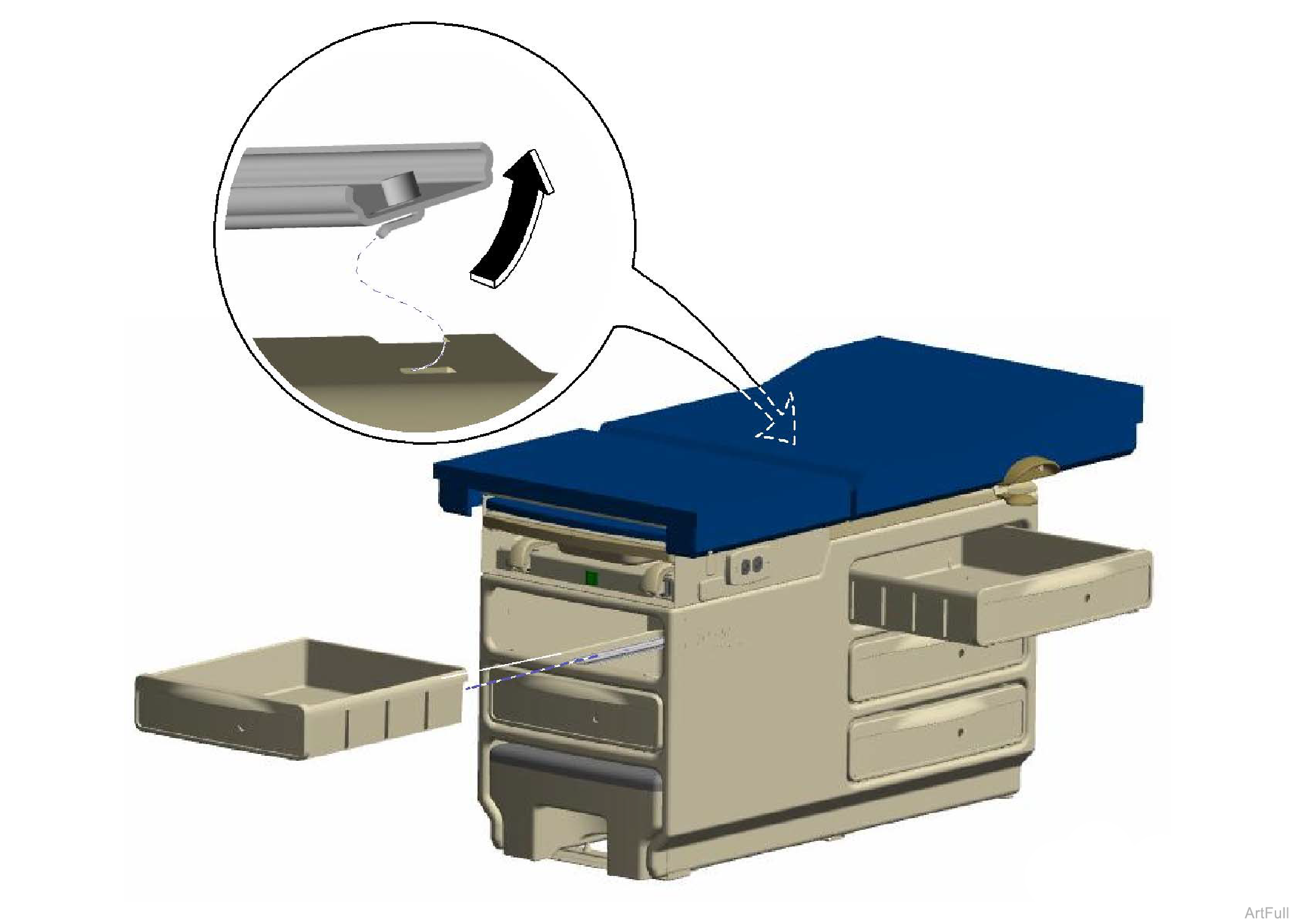 204 Table Drawer Install / Remove