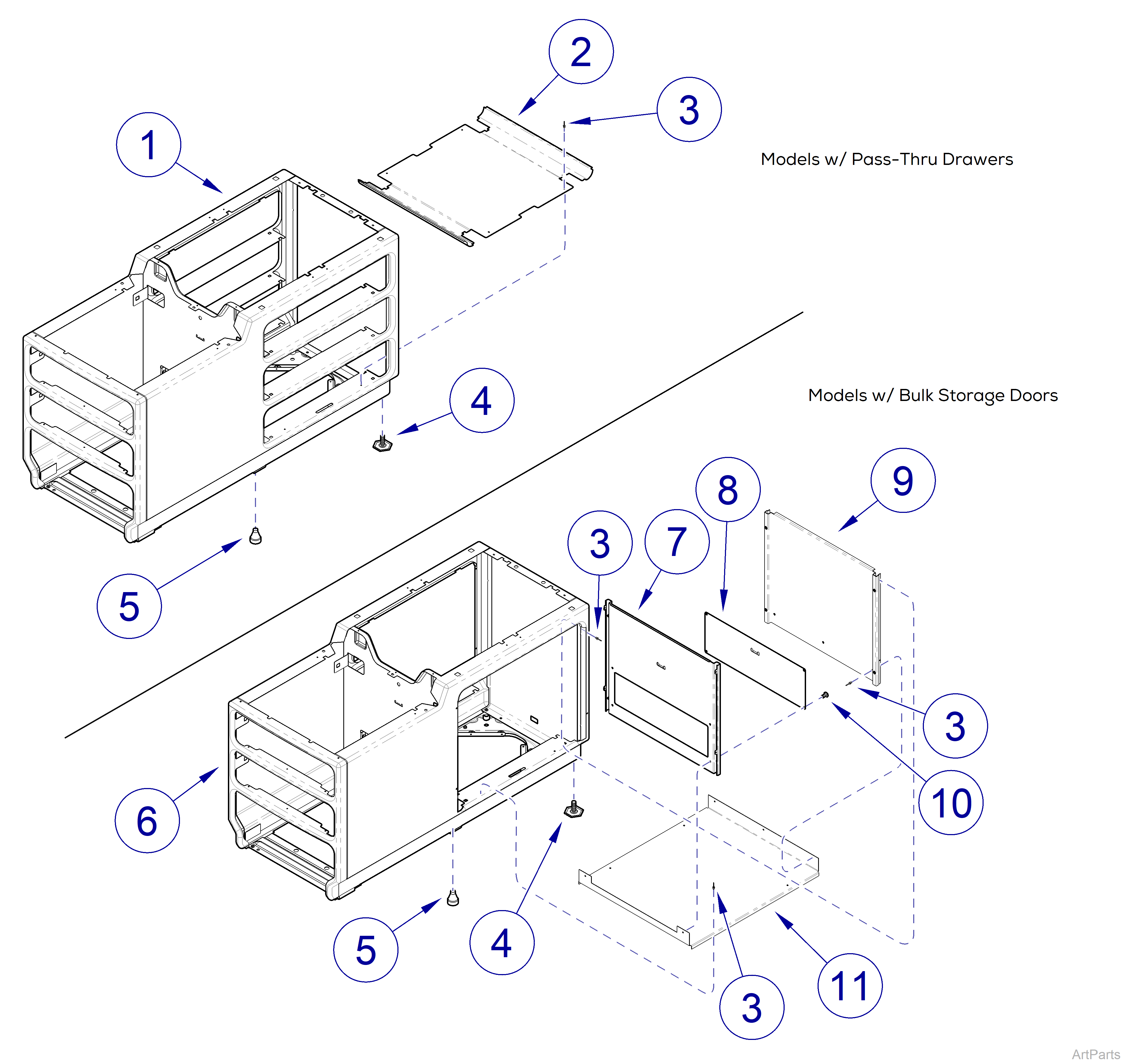 204-001 thru -007 Ritter Cabinets