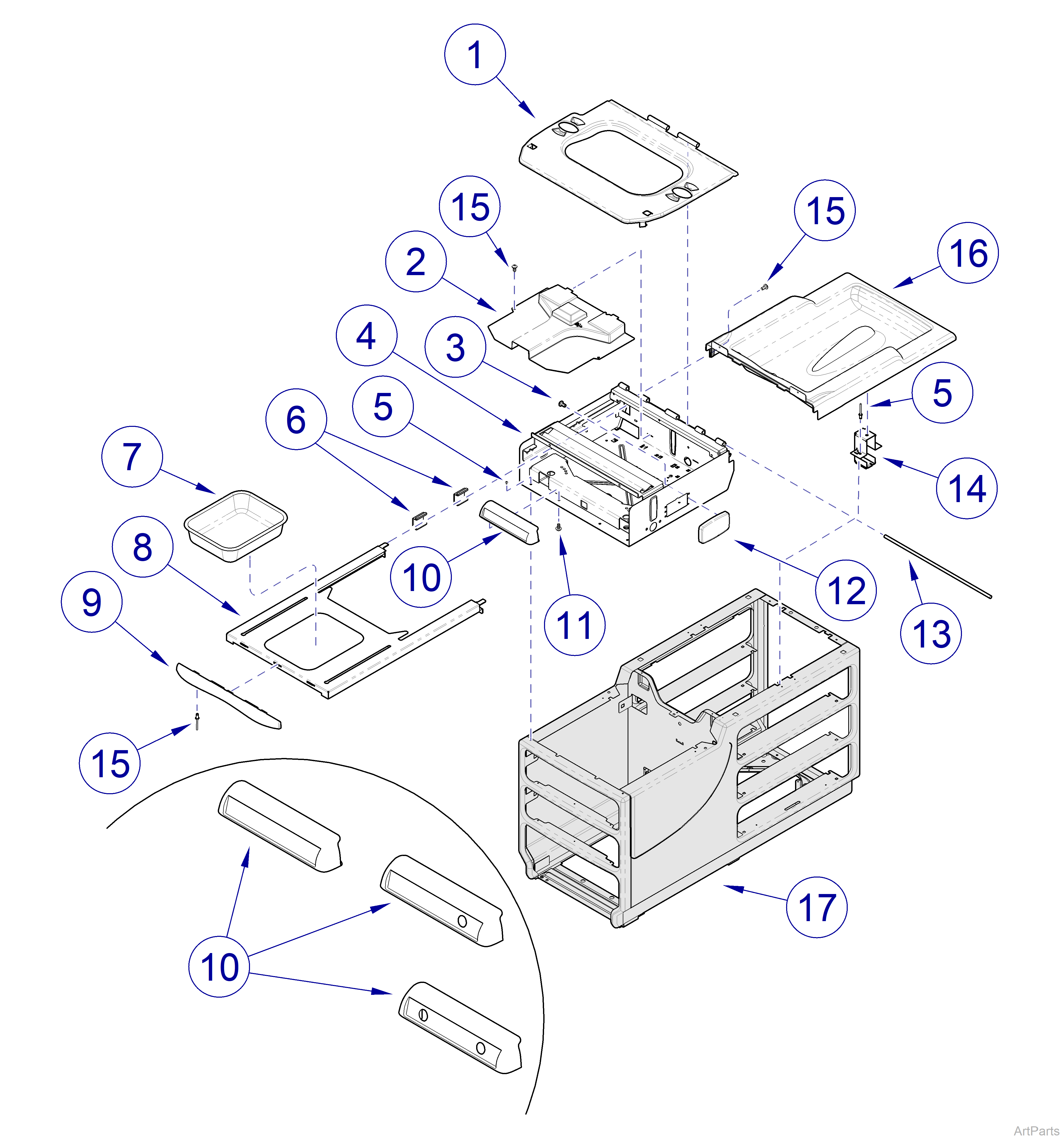 604 Midmark Upperwrap and Footrest Shelf