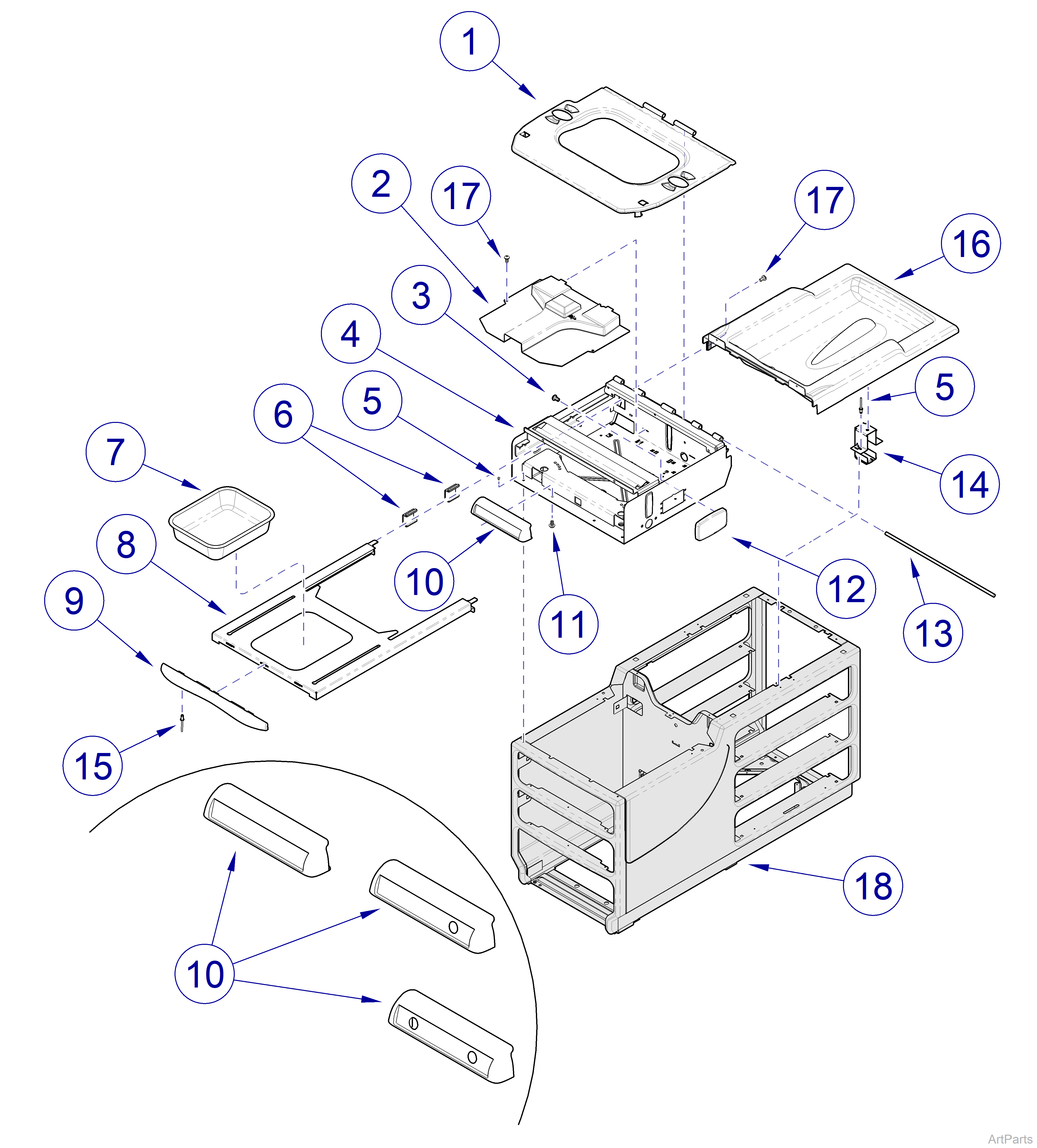 604 Midmark Upperwrap and Footrest Shelf