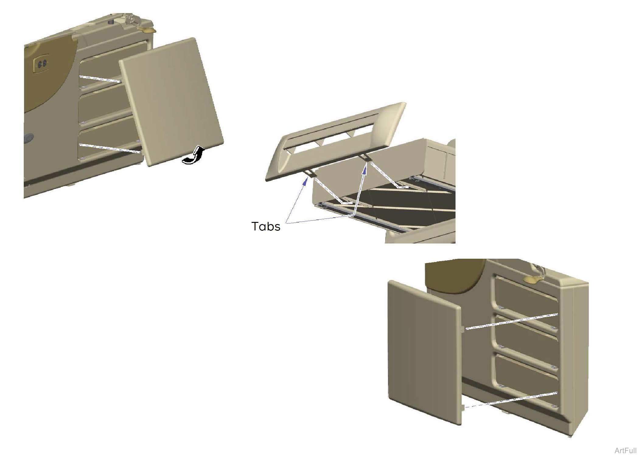 604 Table Reversing Drawers