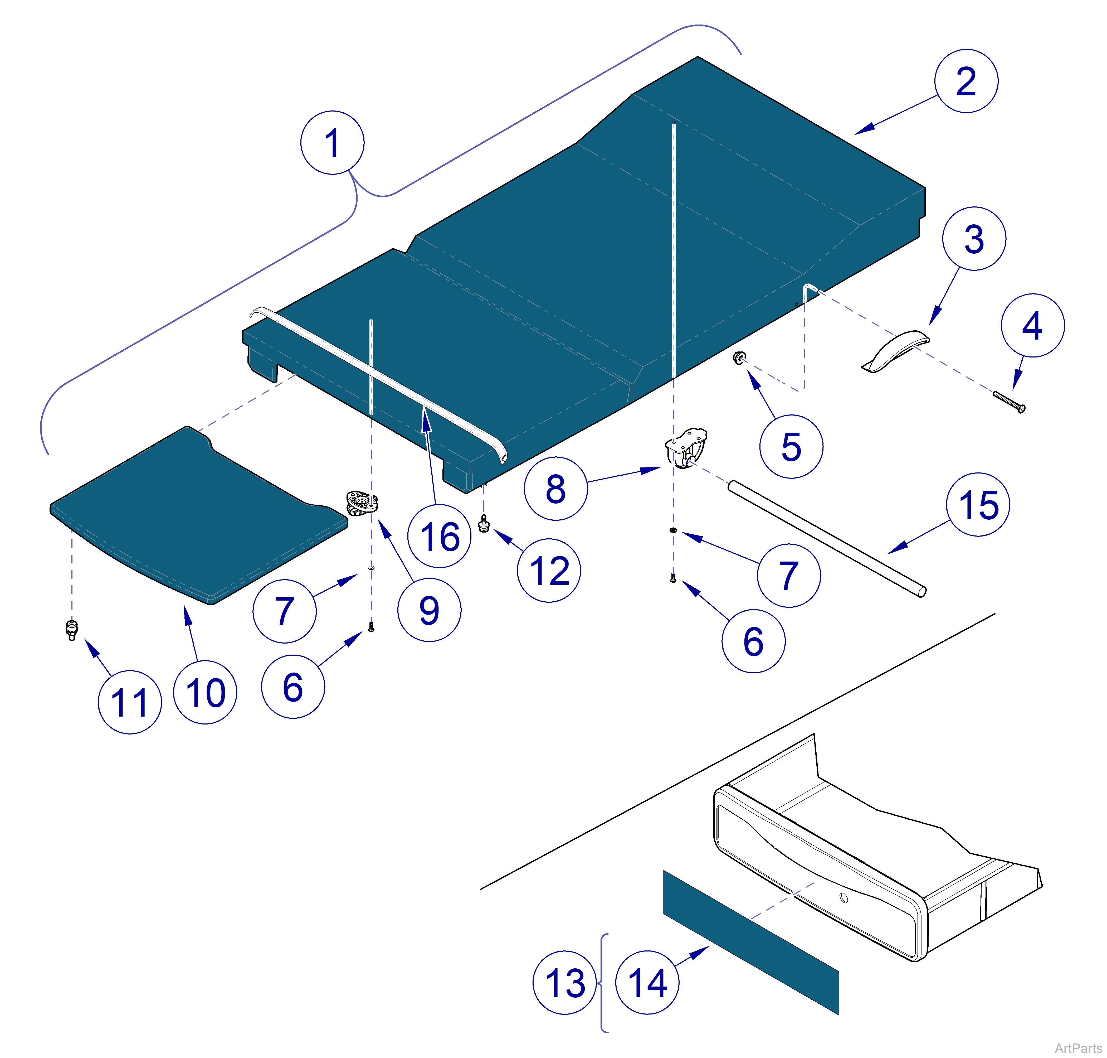 204 Table, Soft Touch Upholstery