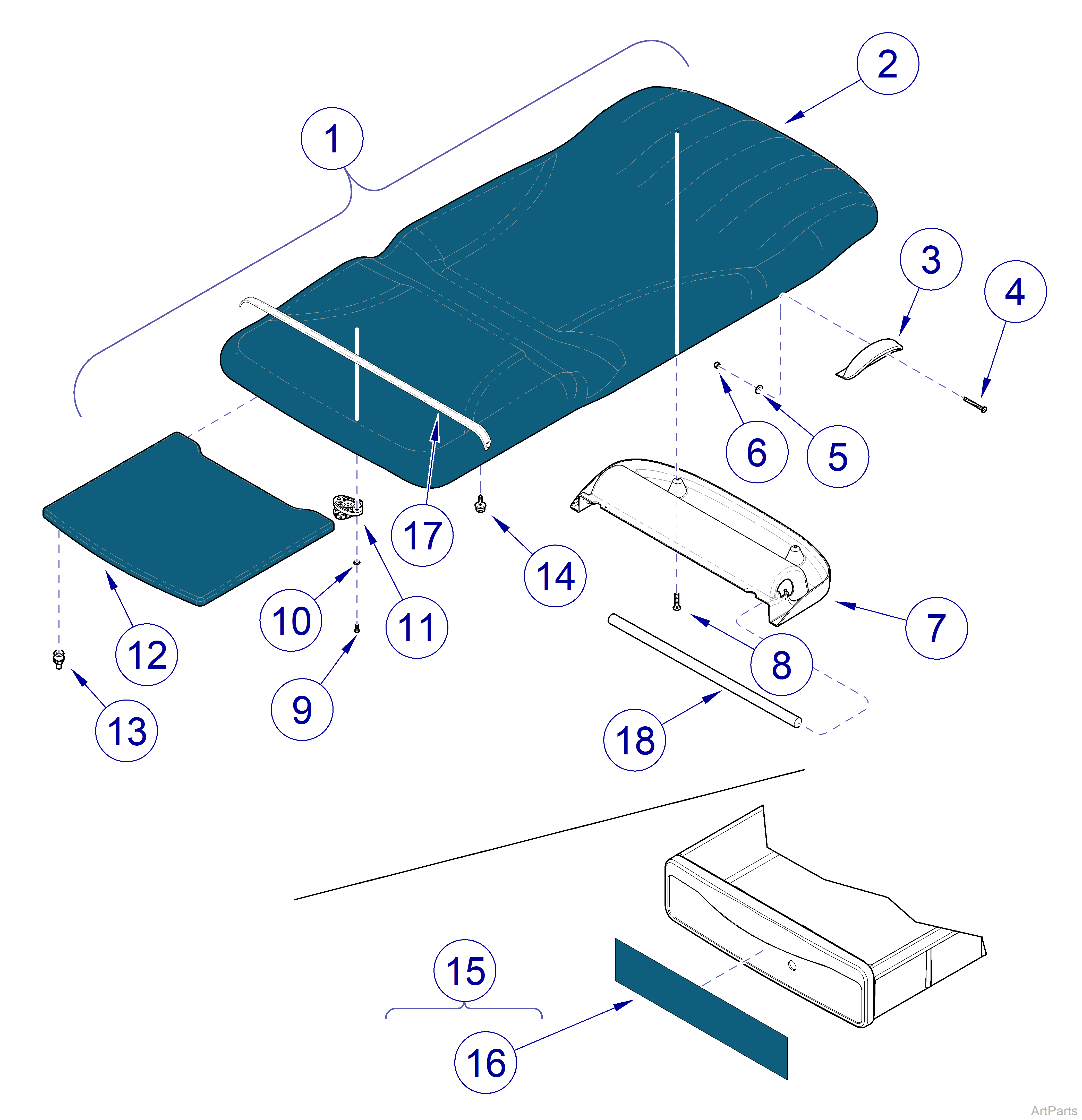 204 Table ,Seamless Upholstery 